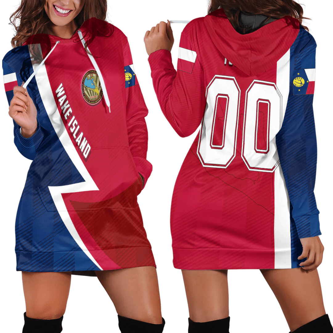 Clothing Custom Wake Island Sport Football Hoodie Dress