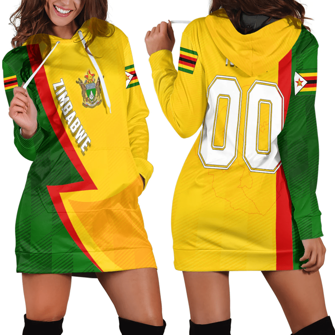 Clothing Custom Zimbabwe Sport Football Hoodie Dress