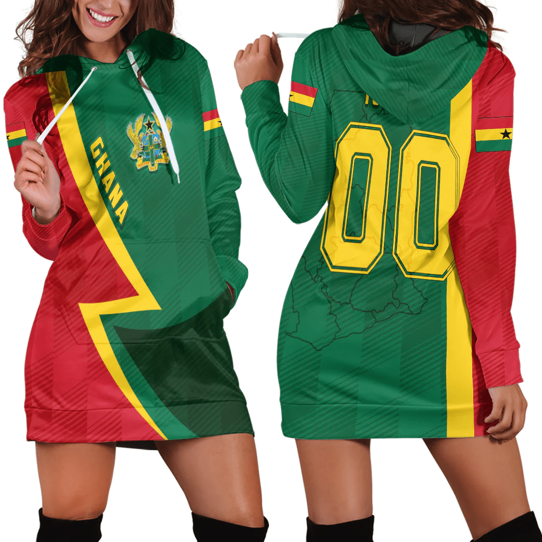 Clothing Custom Ghana Sport Football Hoodie Dress
