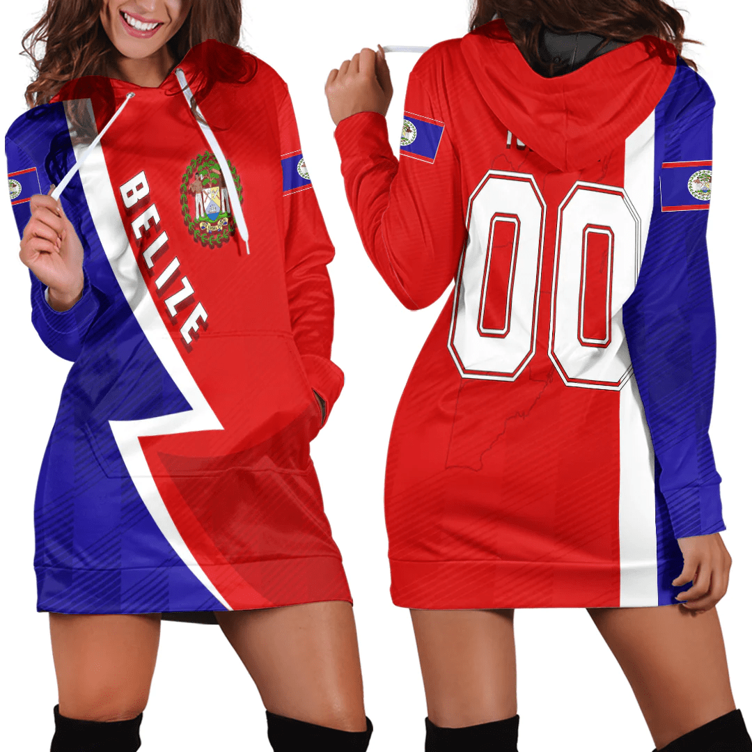 Clothing Custom Belize Sport Football Hoodie Dress