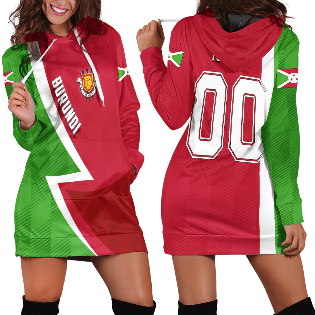 Clothing Custom Burundi Sport Football Hoodie Dress