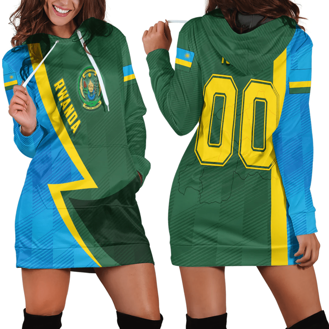 Clothing Custom Rwanda Sport Football Hoodie Dress