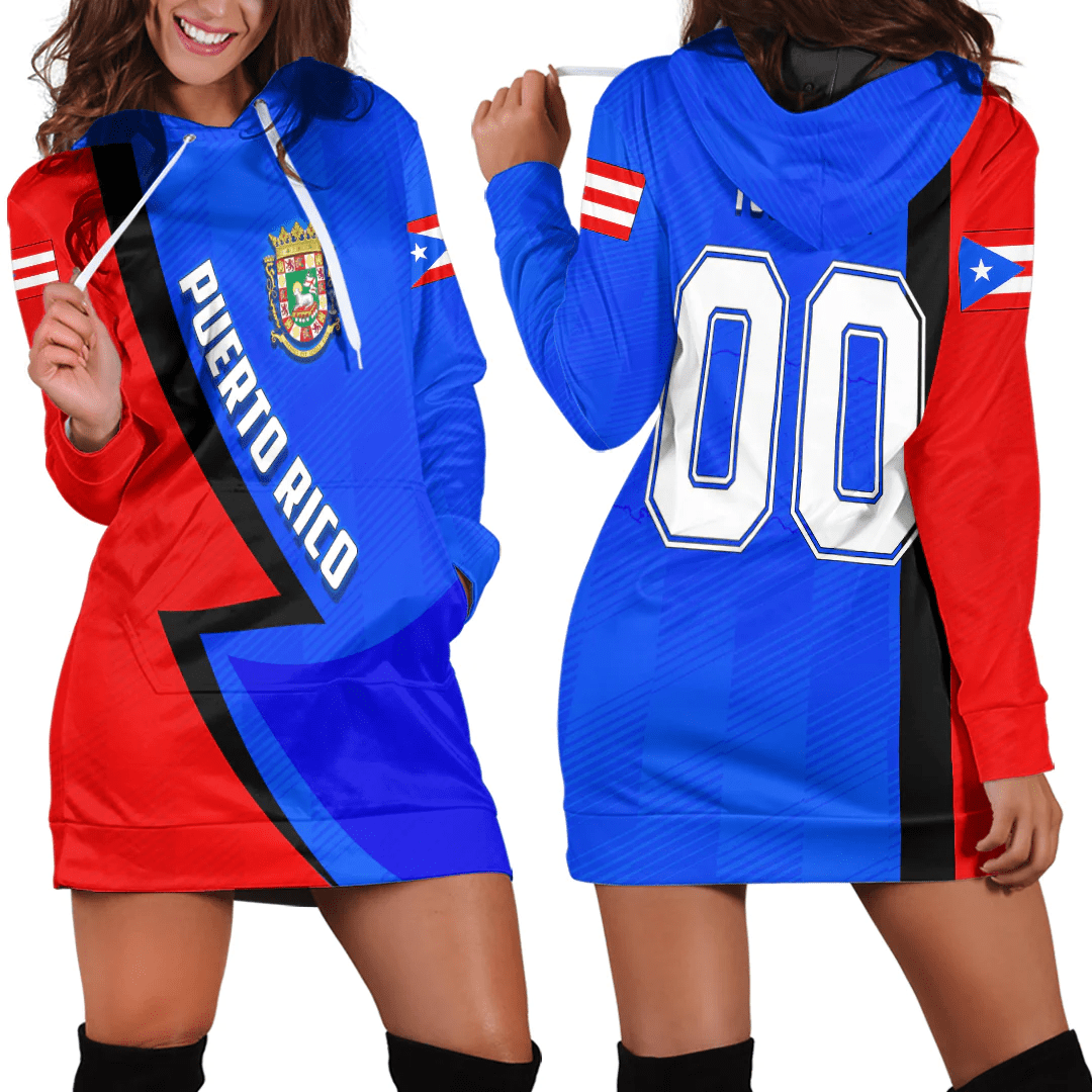 Clothing Custom Puerto Rico Sport Football Hoodie Dress