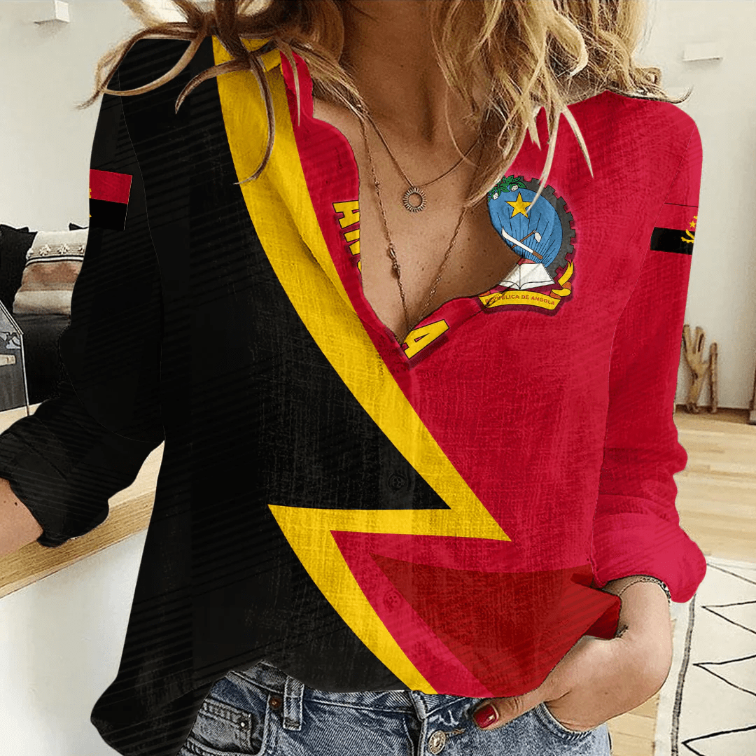 Clothing Custom Angola Sport Football Women's Casual Shirt
