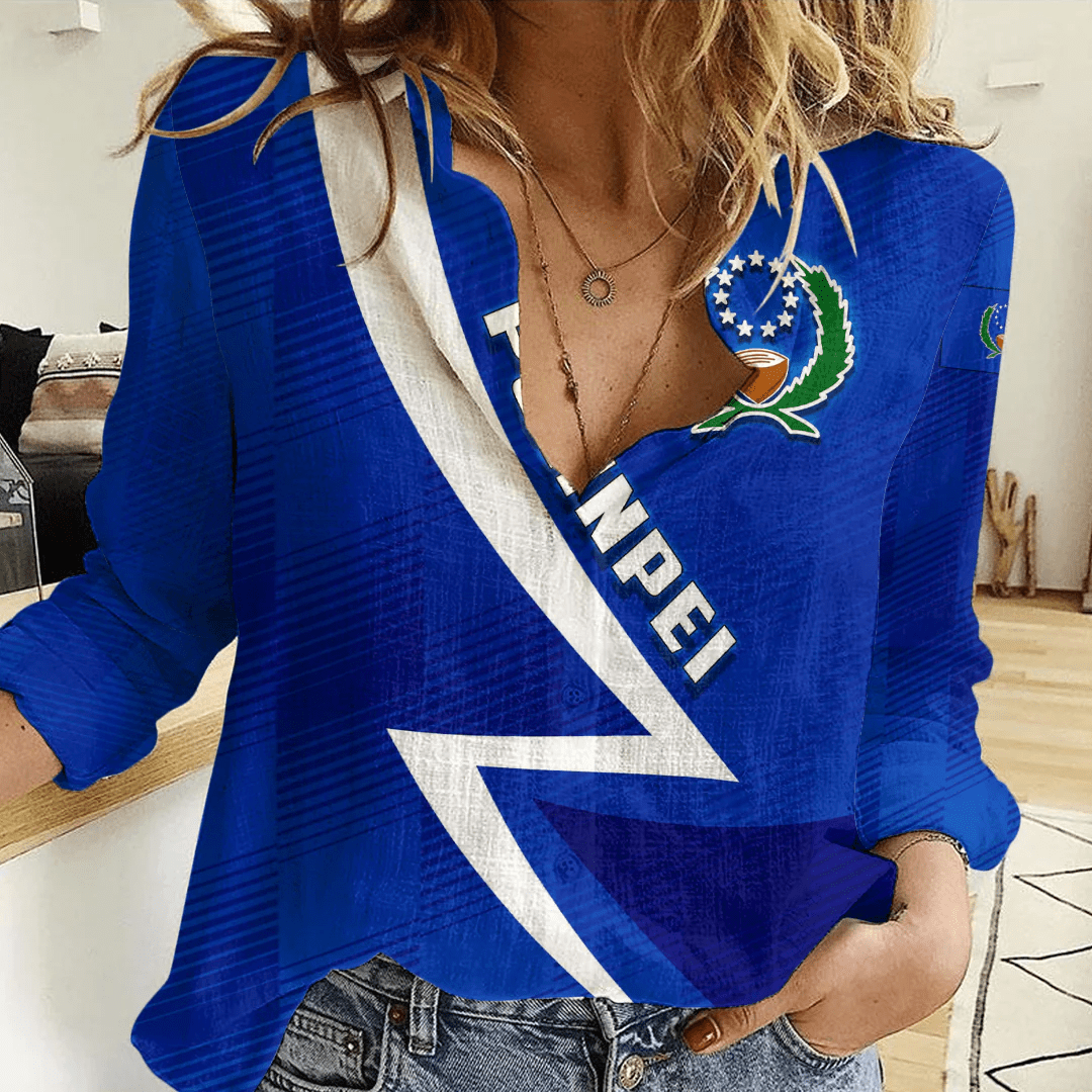 Clothing Custom Pohnpei Sport Football Women's Casual Shirt