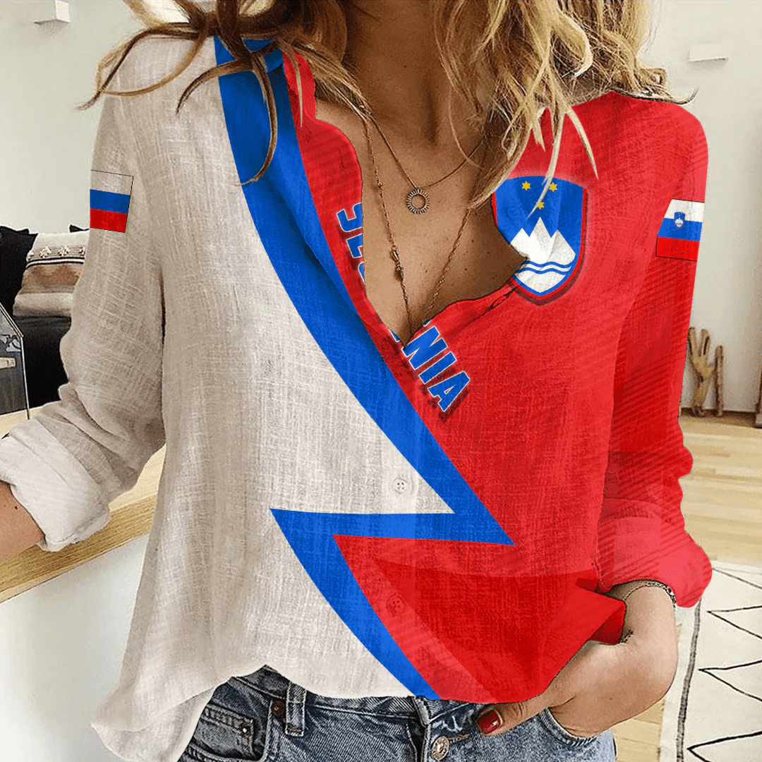 Clothing Custom Slovenia Sport Football Women's Casual Shirt