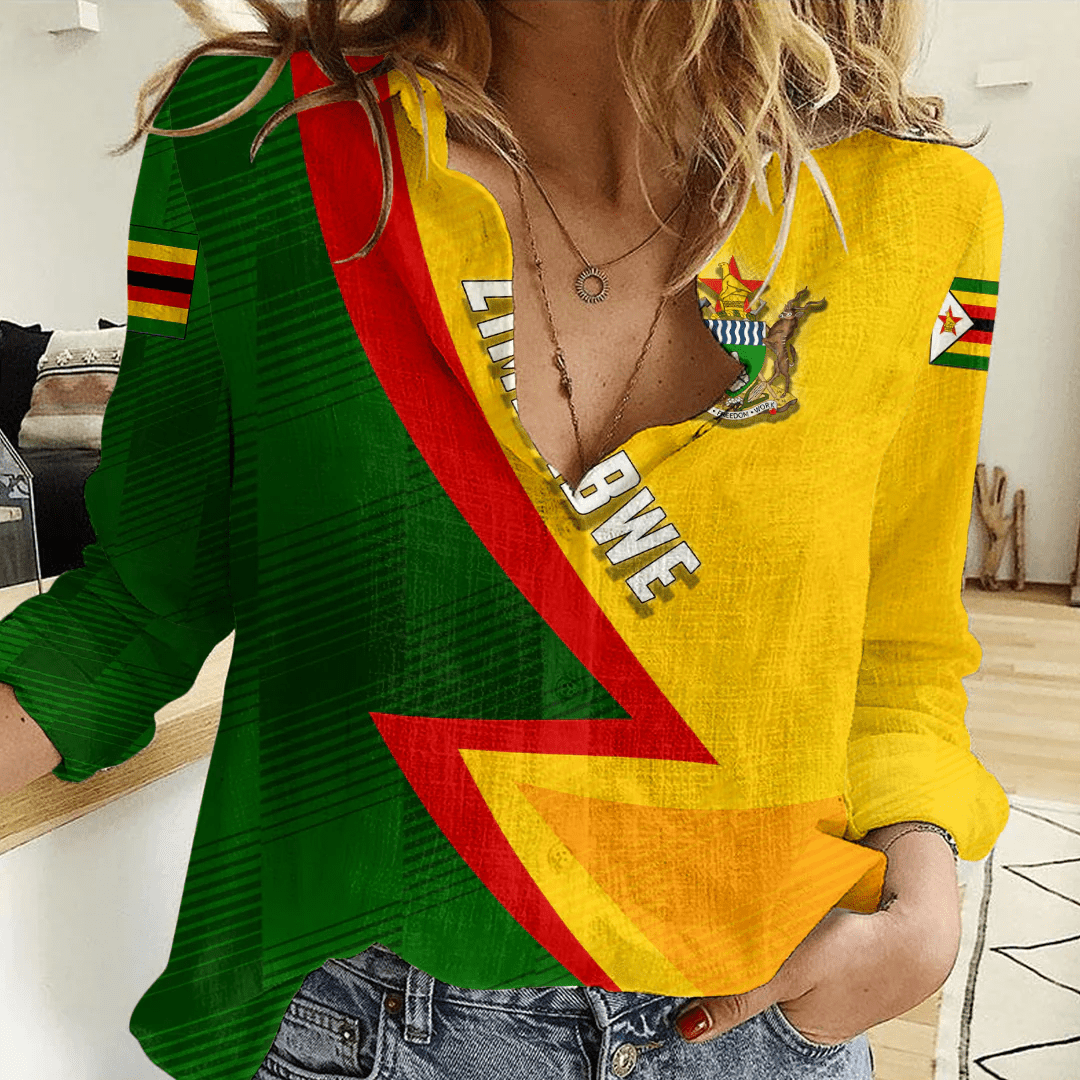 Clothing Custom Zimbabwe Sport Football Women's Casual Shirt