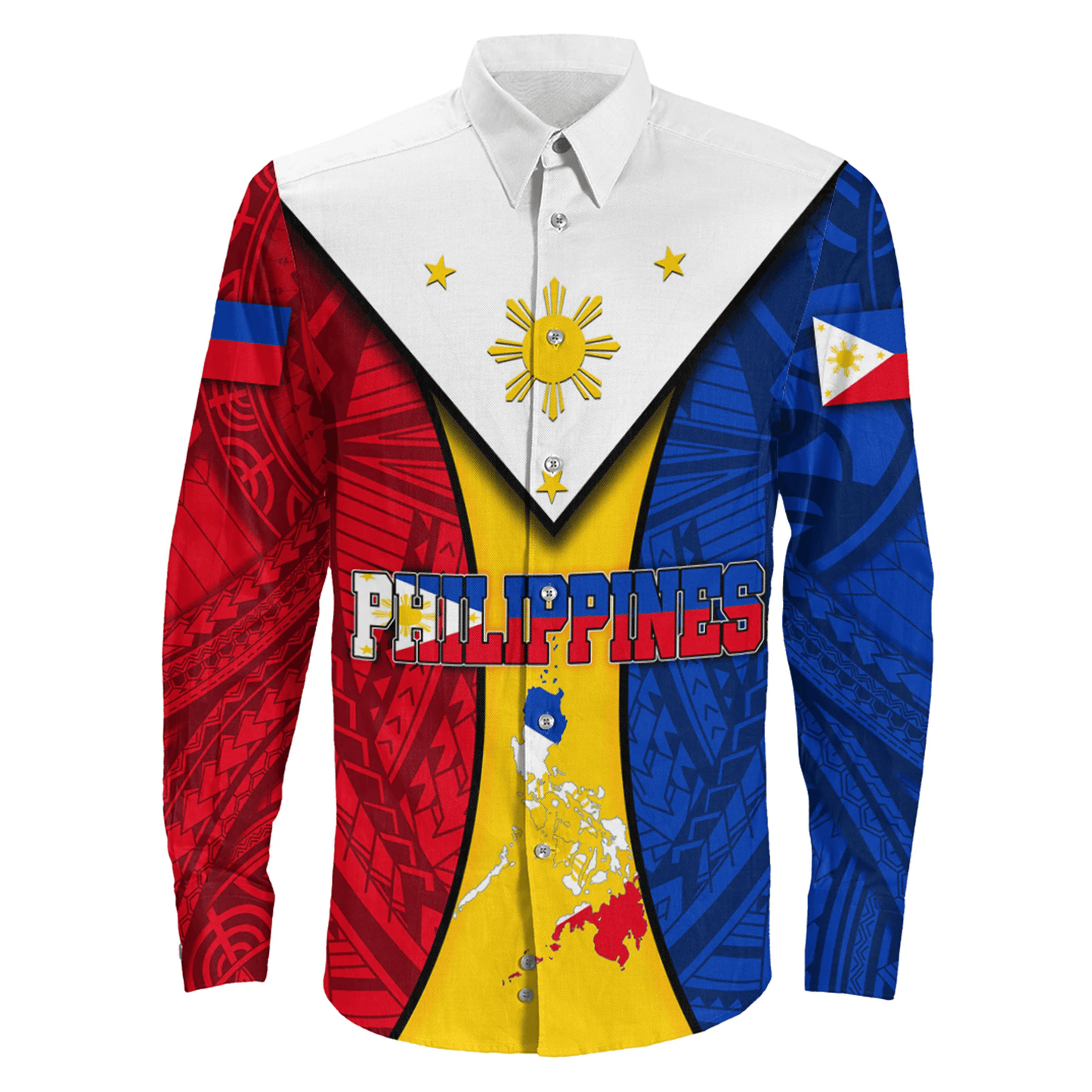 Clothing Philippines Tattoo Long Sleeve Button Shirt
