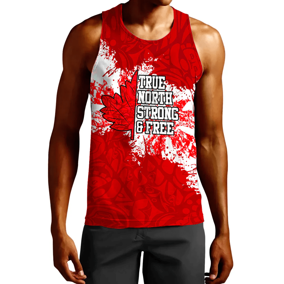 Clothing Canada Haida True North Strong And Free Red Version Tank Top