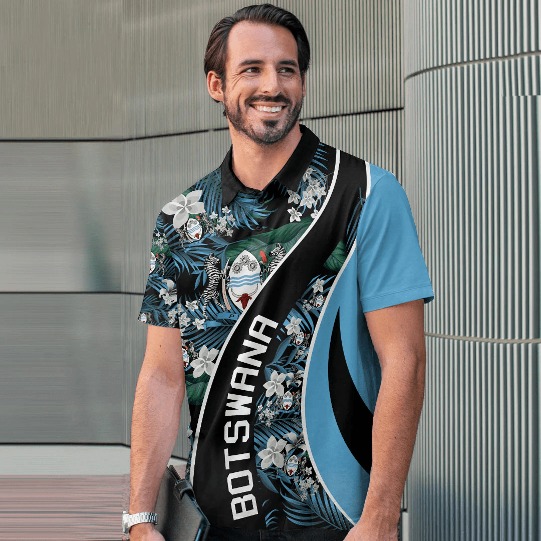 Polo Shirt Botswana Polo Shirt Vintage Tropical Summer Style