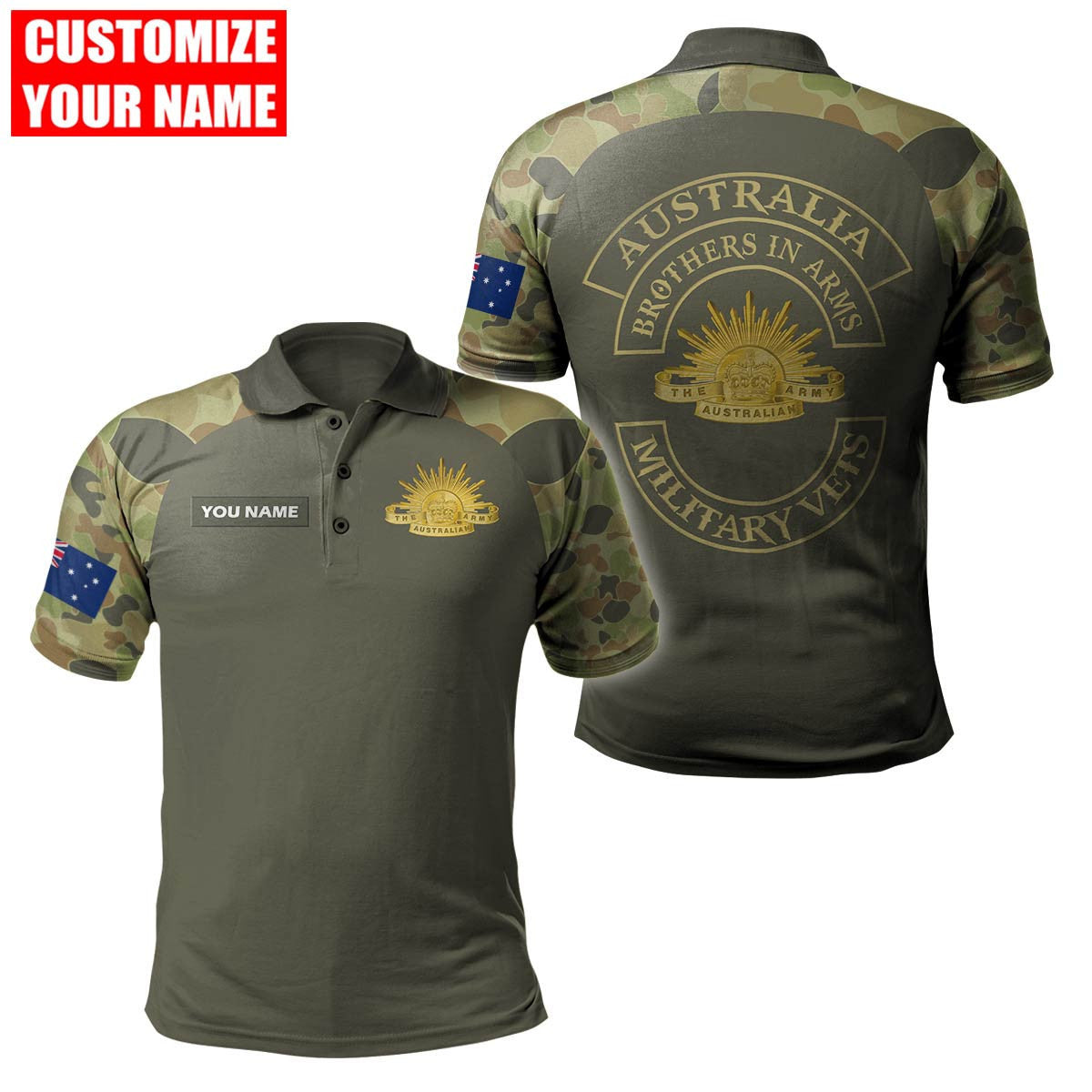 Anzac Day Clothing Australia Army Anzac Day Polo Shirt