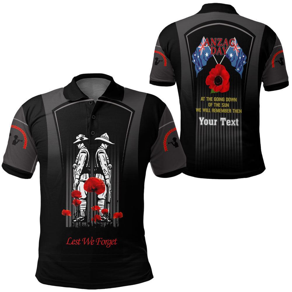Clothing Custom Anzac Remembrance Day Lest We Forget Polo Shirt