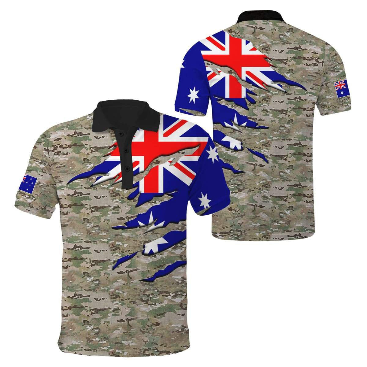 Anzac Day Clothing Australia Camo Anzac Day Polo Shirt
