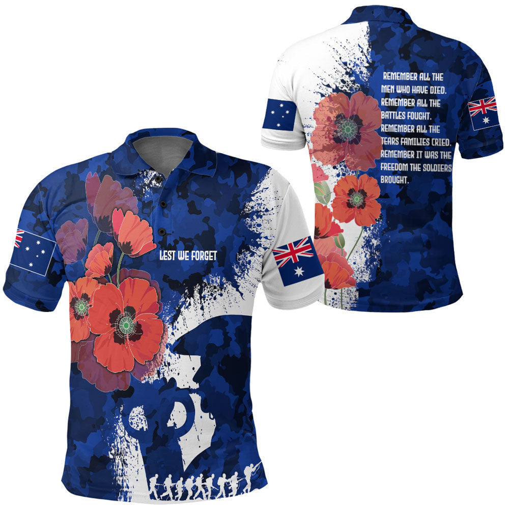 Clothing Anzac Day Silhouette Soldier Polo Shirt