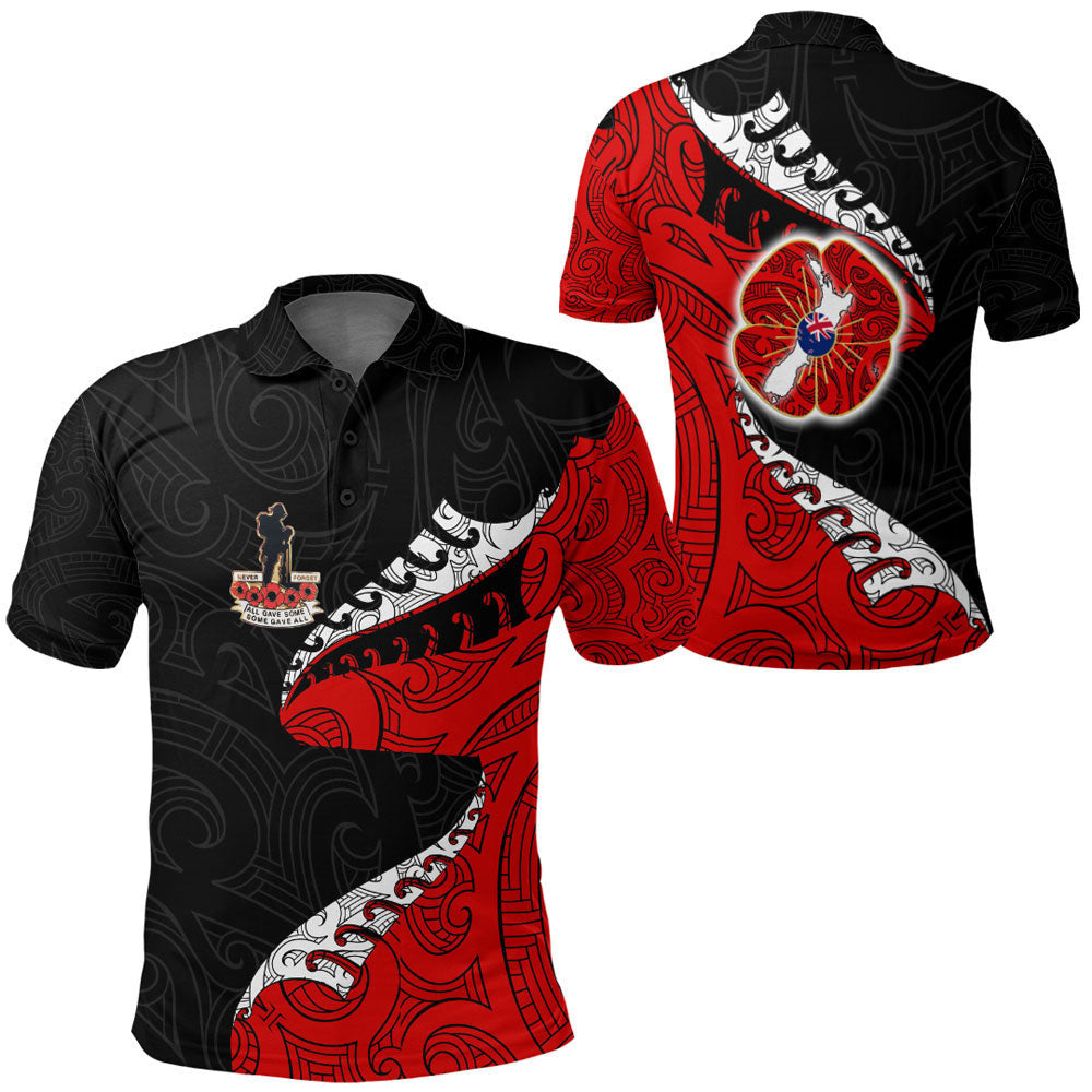 Clothing Anzac Poppy Fern Polo Shirt