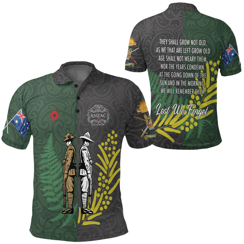 Clothing Anzac Spirit Lest We Forget Polo Shirt