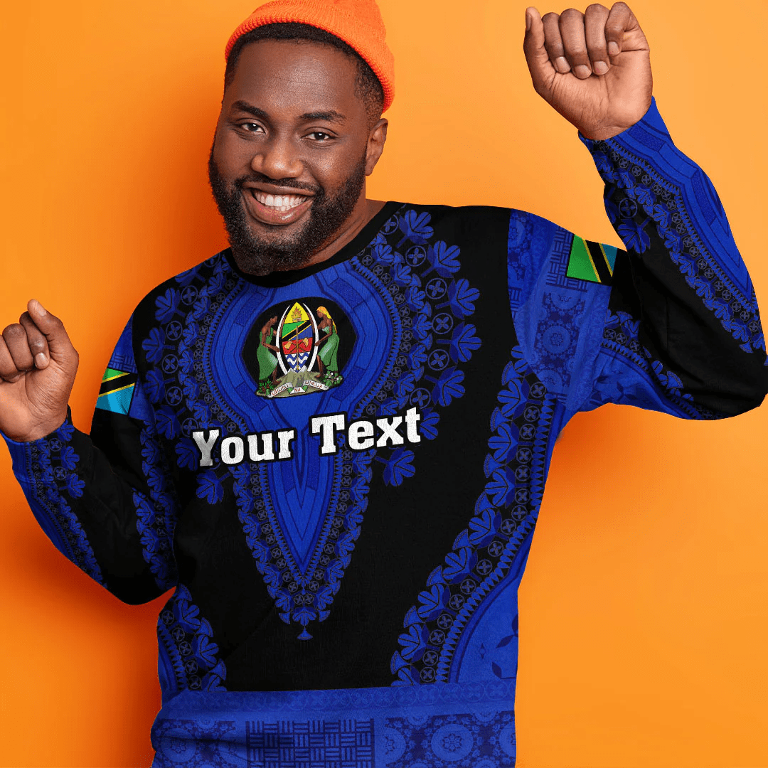 Africa Clothing Tanzania Black Version Sweatshirt Vintage African Dashiki
