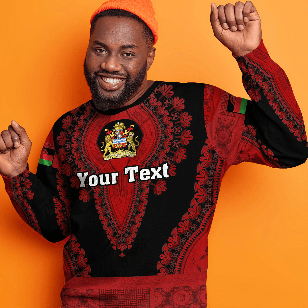 Africa Clothing Malawi Black Version Sweatshirt Vintage African Dashiki