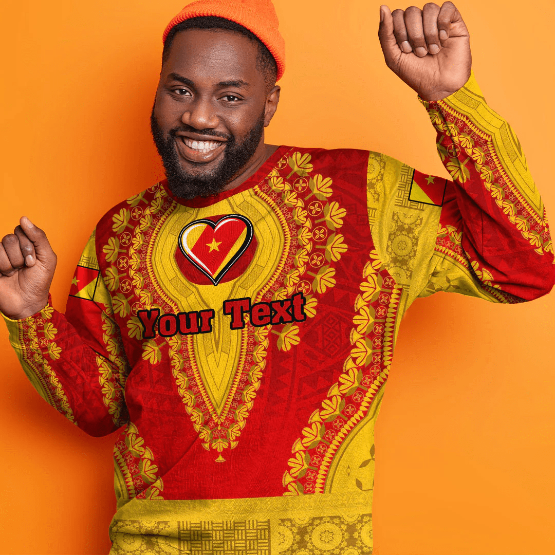 Africa Clothing Amhara Red Version Ethiopia National Regional State Sweatshirt Vintage African Dashiki