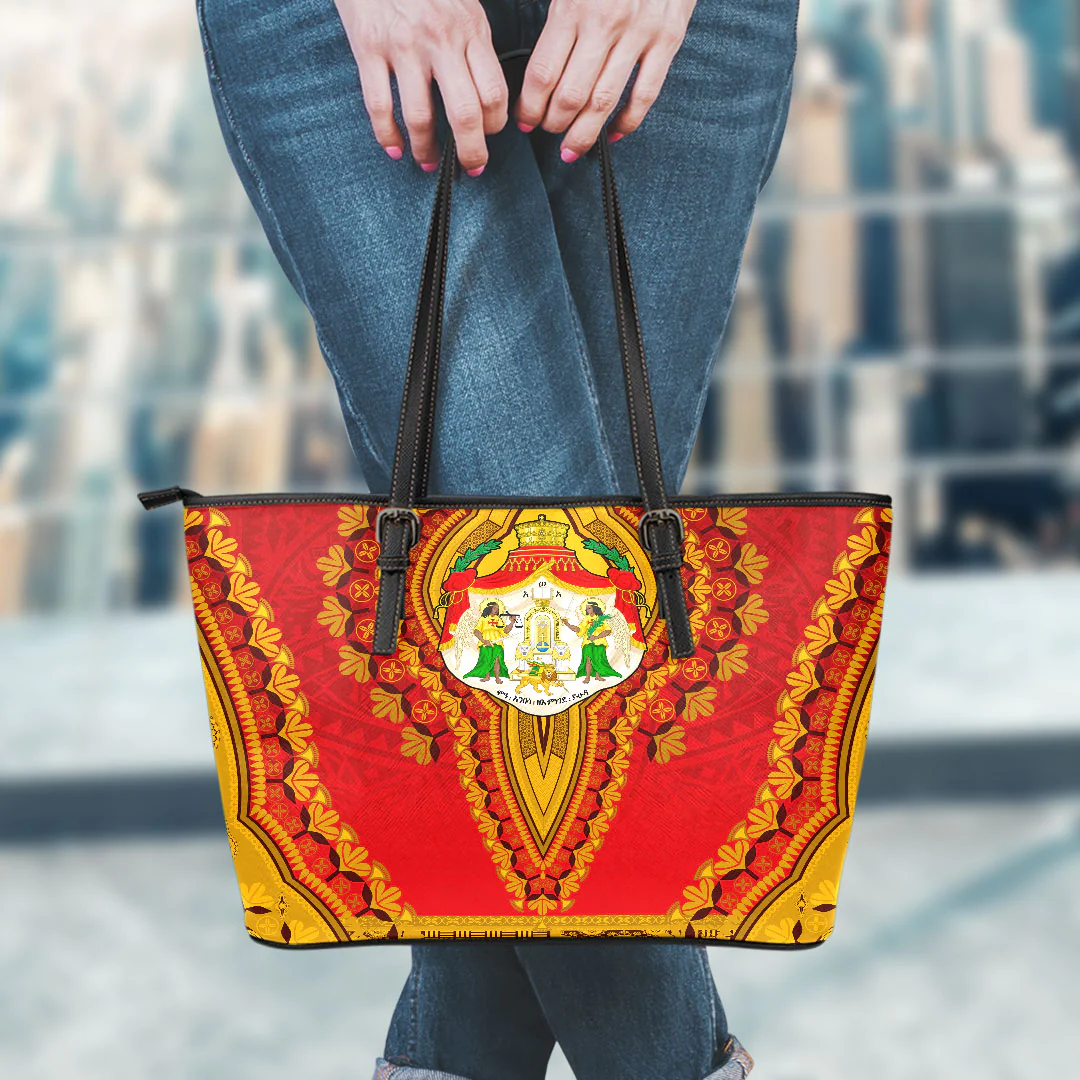 Africa Bag Oromo Leather Tote Bag Vintage African Dashiki
