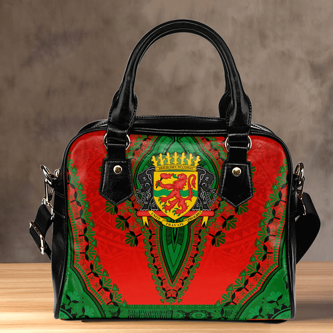 Africa Bag Republic Of The Congo Red Version Shoulder Handbag Vintage African Dashiki