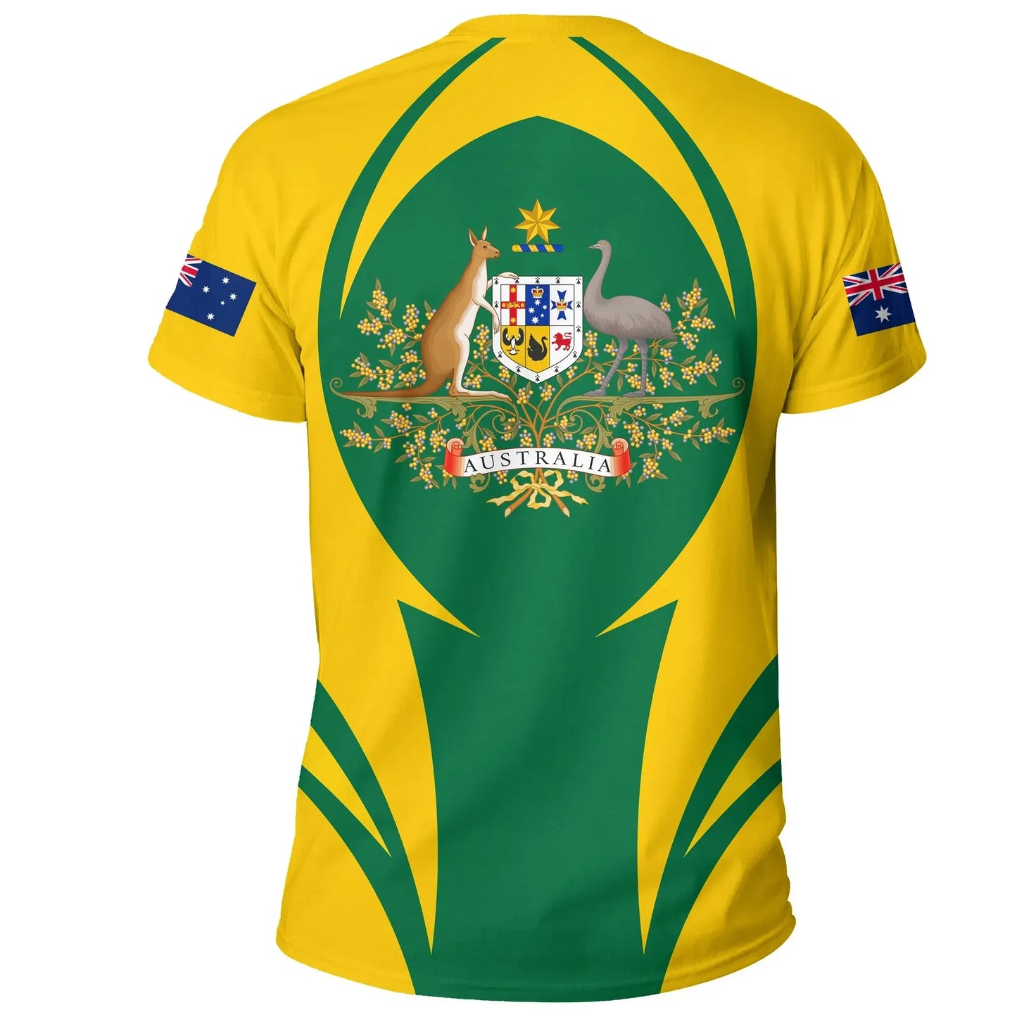 Australia T Shirt Action Flag Yellow