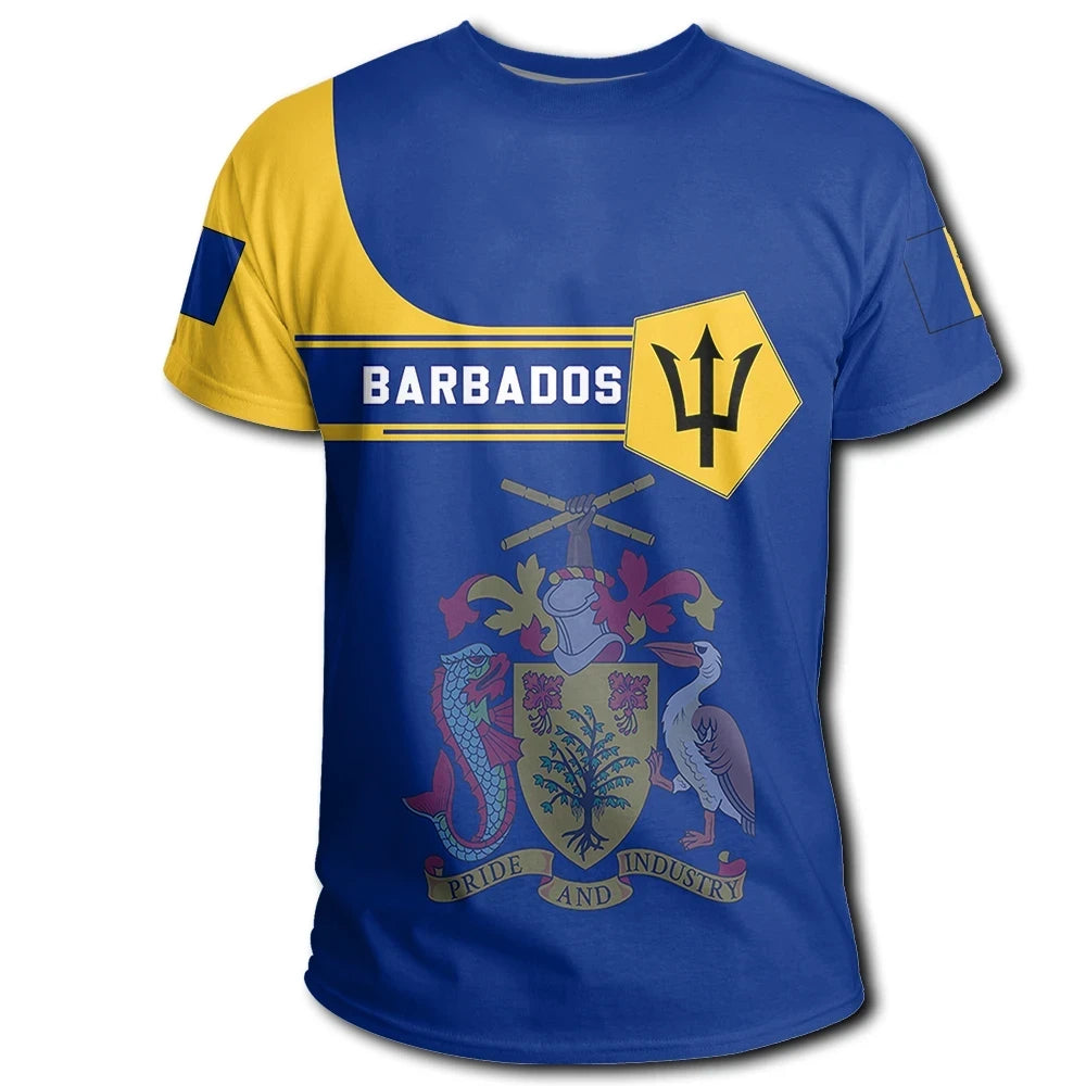 Barbados Coat Of Arms T Shirt Simple Style