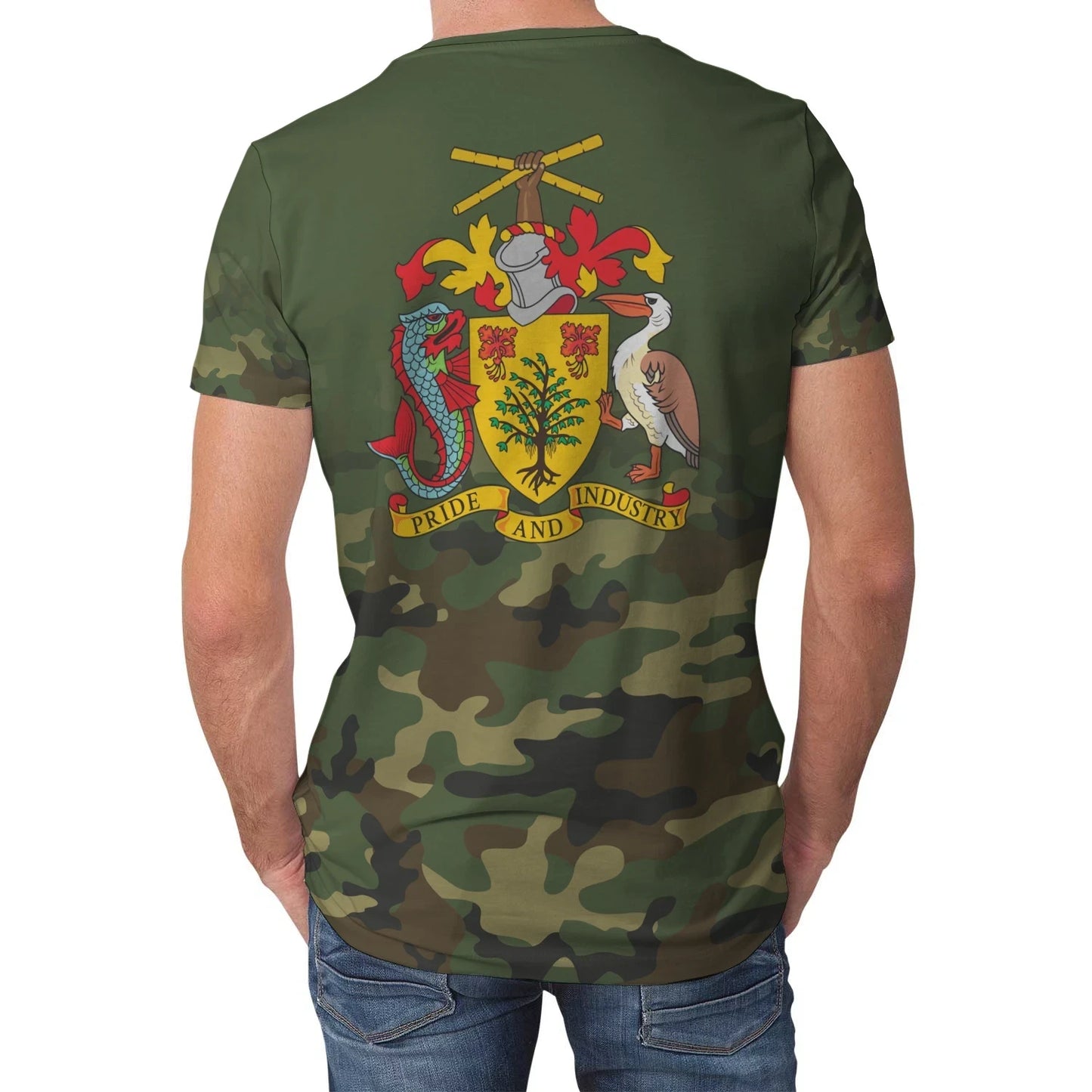Barbados T Shirt Camo Women'S/Men'S