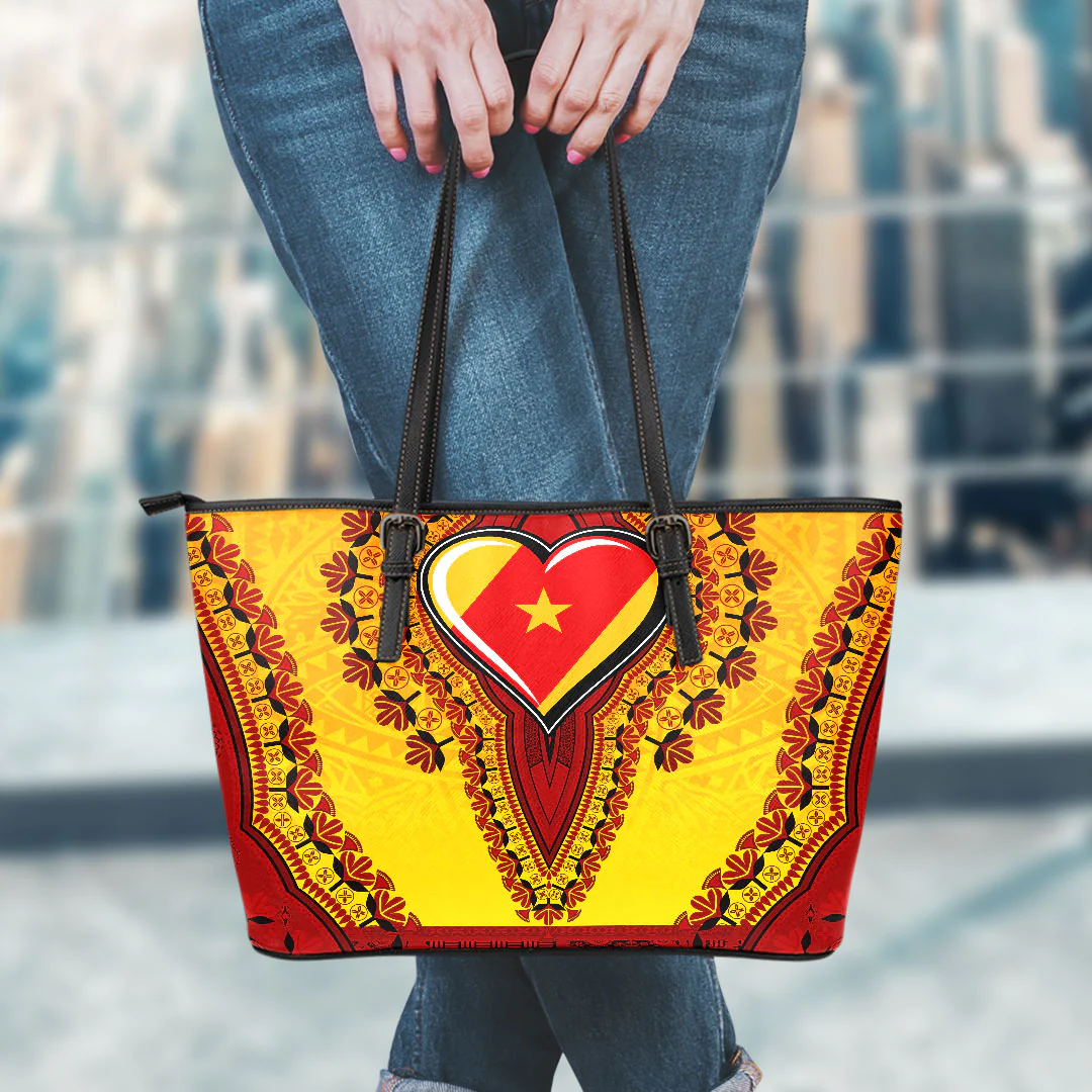 Africa Bag Amhara Yellow Version Ethiopia National Regional State Leather Tote Bag Vintage African Dashiki