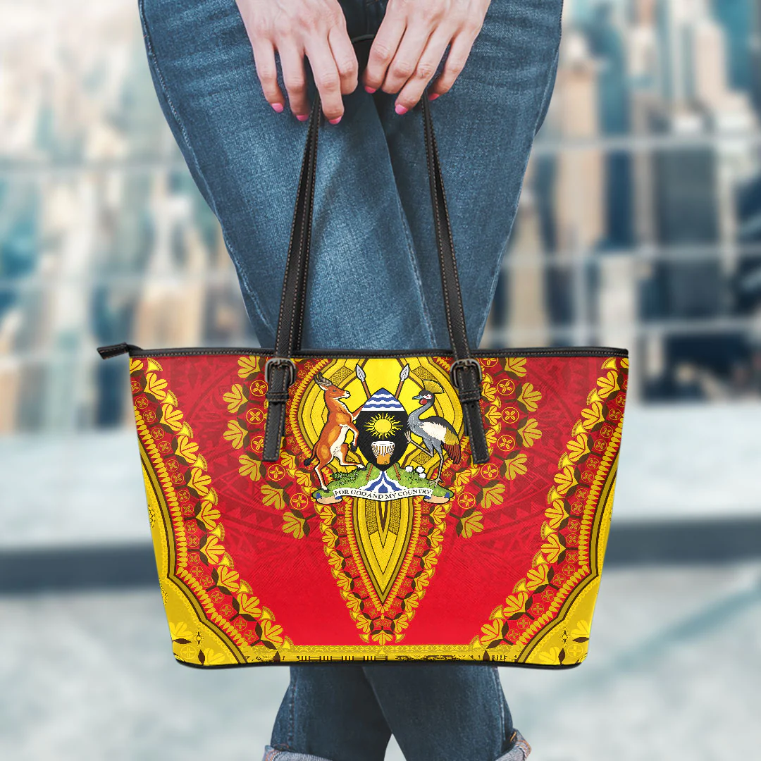 Africa Bag Uganda Leather Tote Bag Vintage African Dashiki