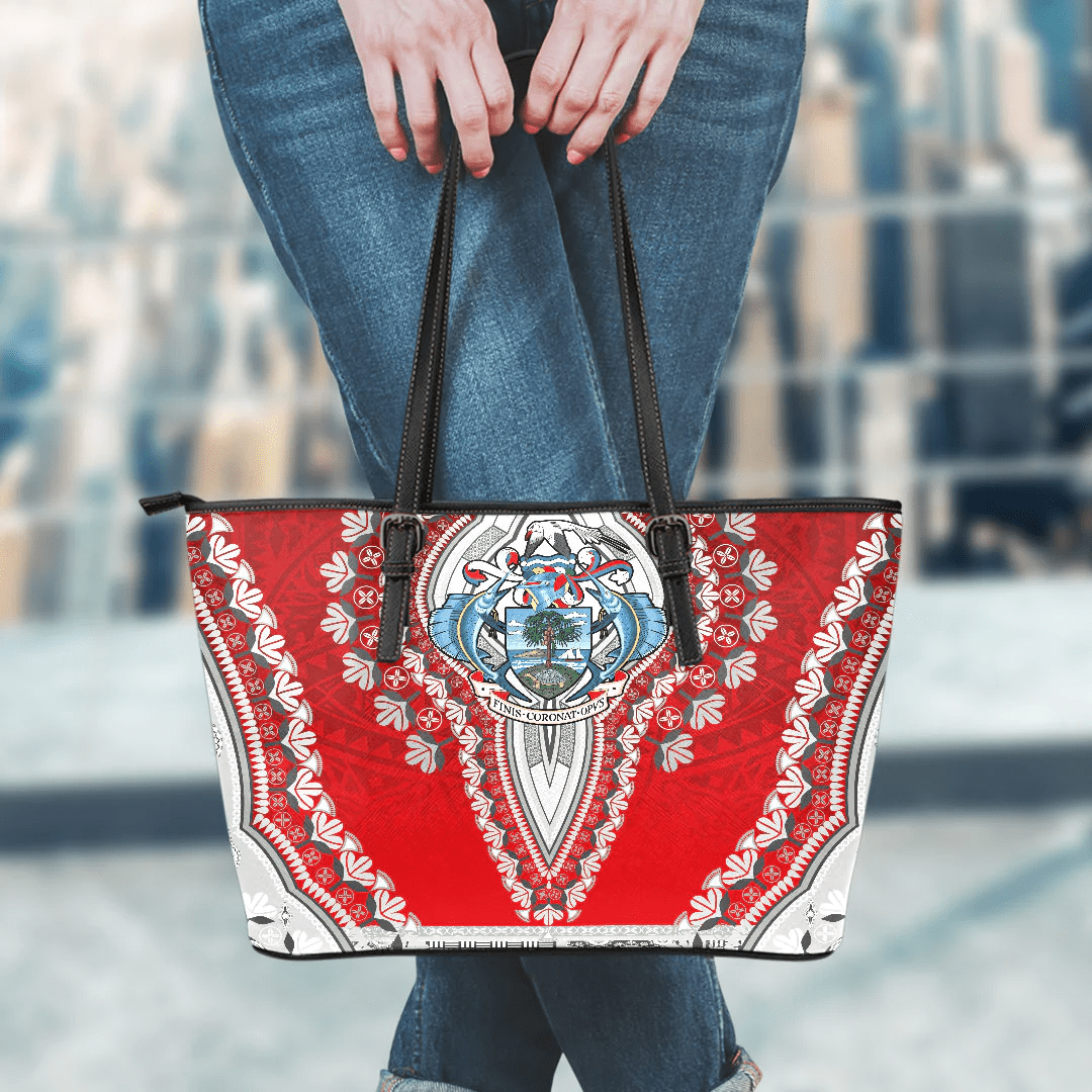 Africa Bag Seychelles Leather Tote Bag Vintage African Dashiki