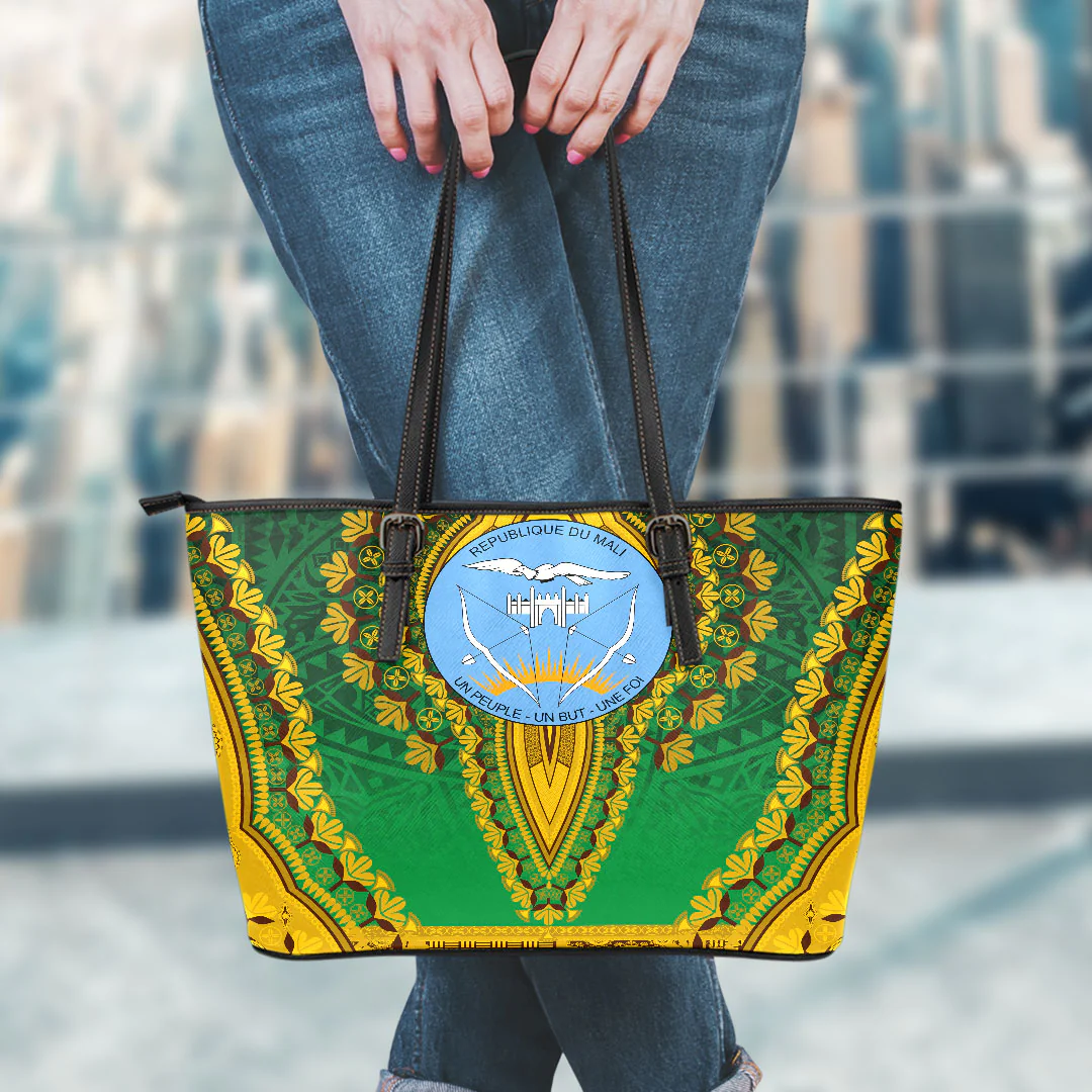 Africa Bag Mali Leather Tote Bag Vintage African Dashiki