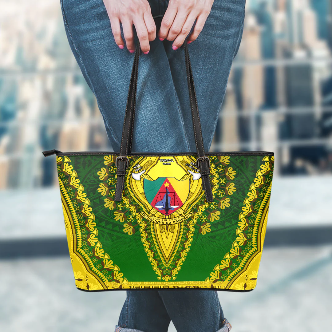 Africa Bag Cameroon Leather Tote Bag Vintage African Dashiki