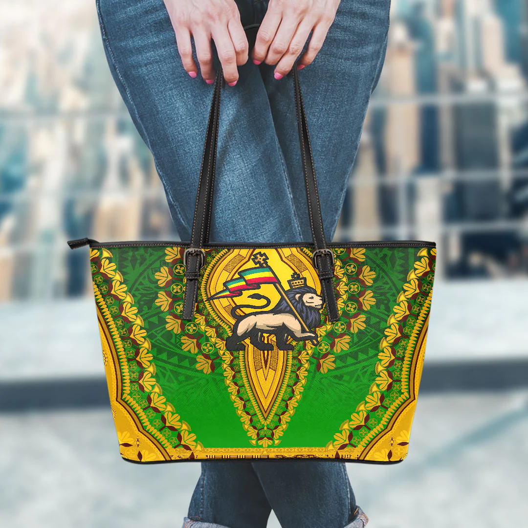 Africa Bag Ethiopia Leather Tote Bag Vintage African Dashiki