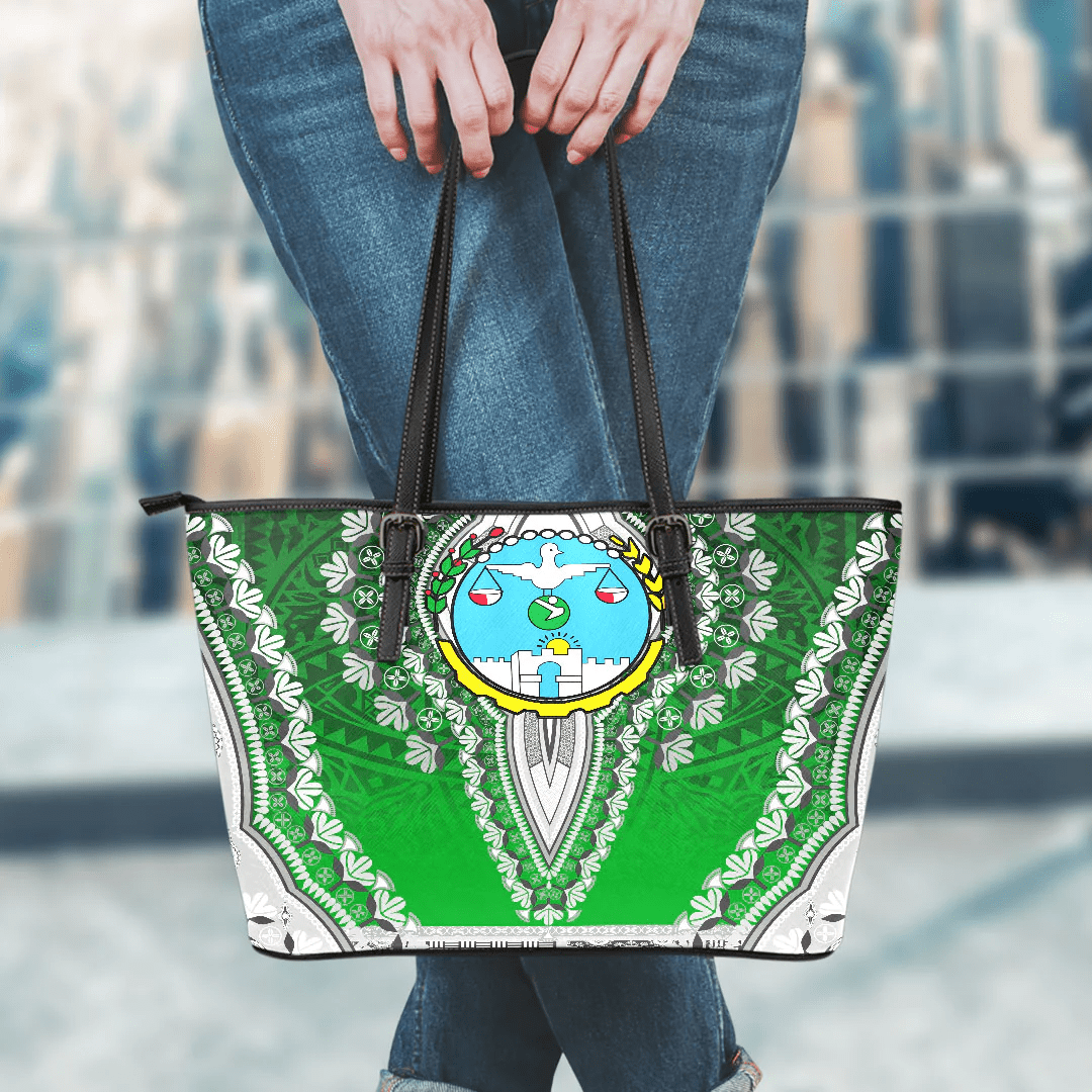Africa Bag Harari Ethiopia National Regional State Leather Tote Bag Vintage African Dashiki