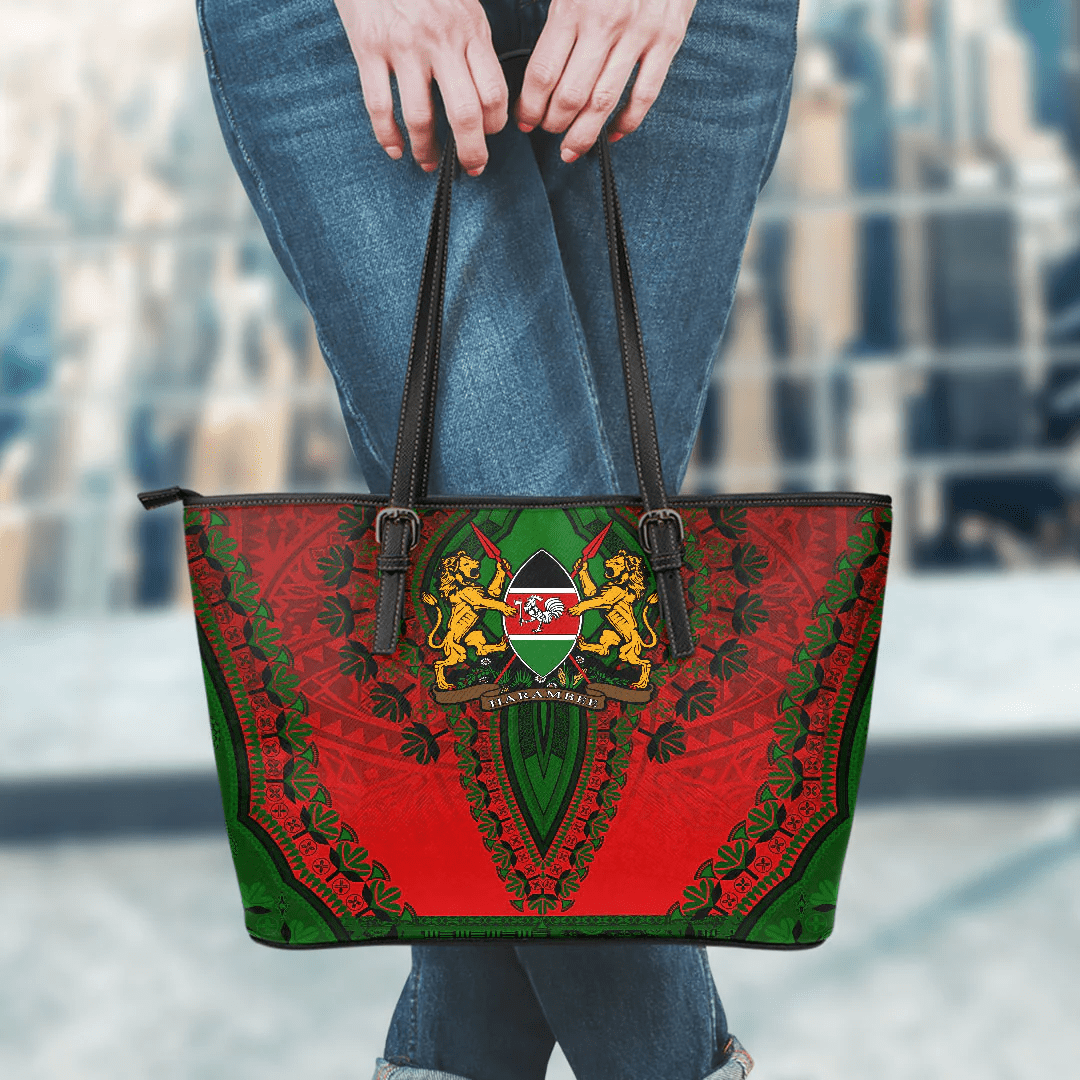 Africa Bag Kenya Leather Tote Bag Vintage African Dashiki