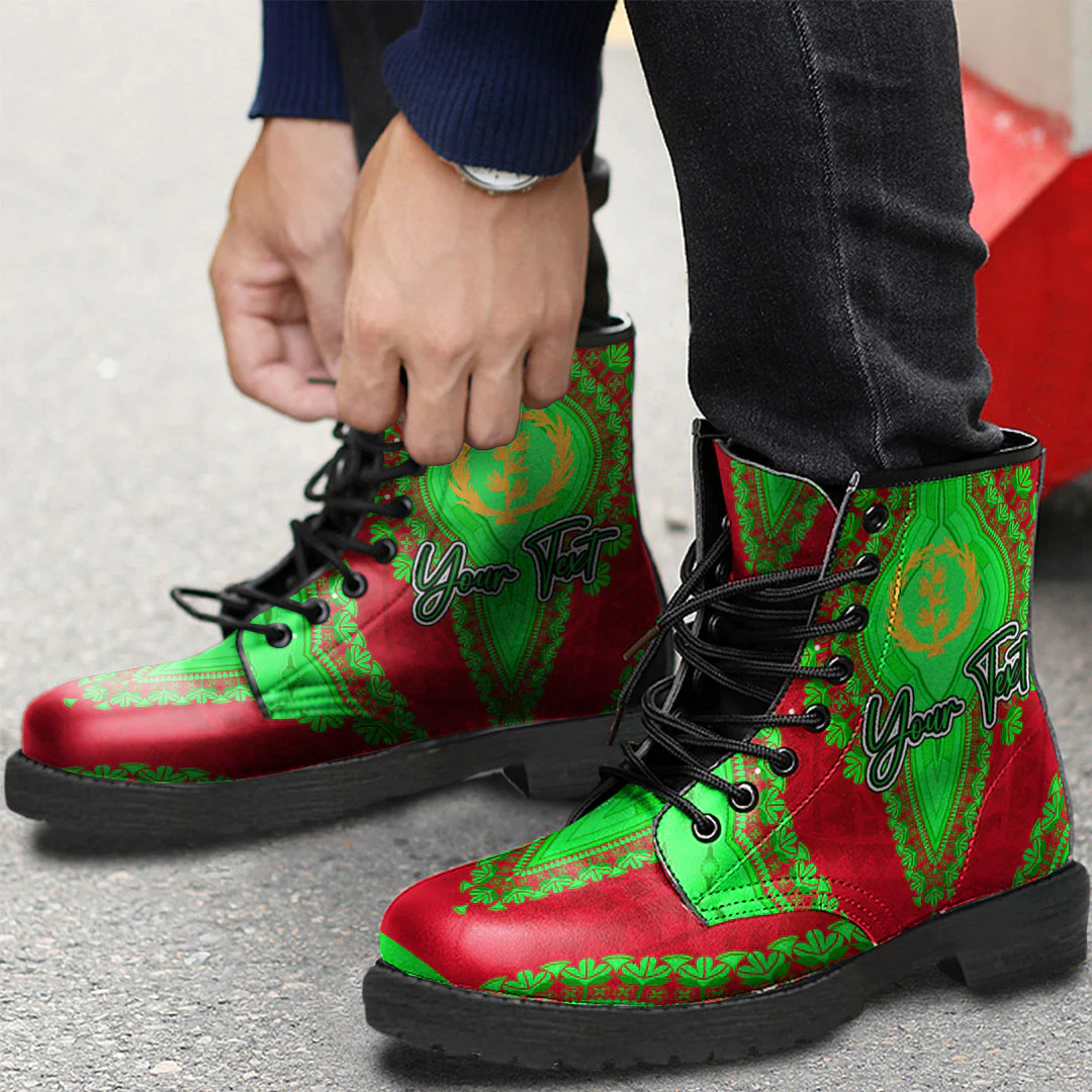Africa Boots Eritrea Leather Boots Vintage African Dashiki