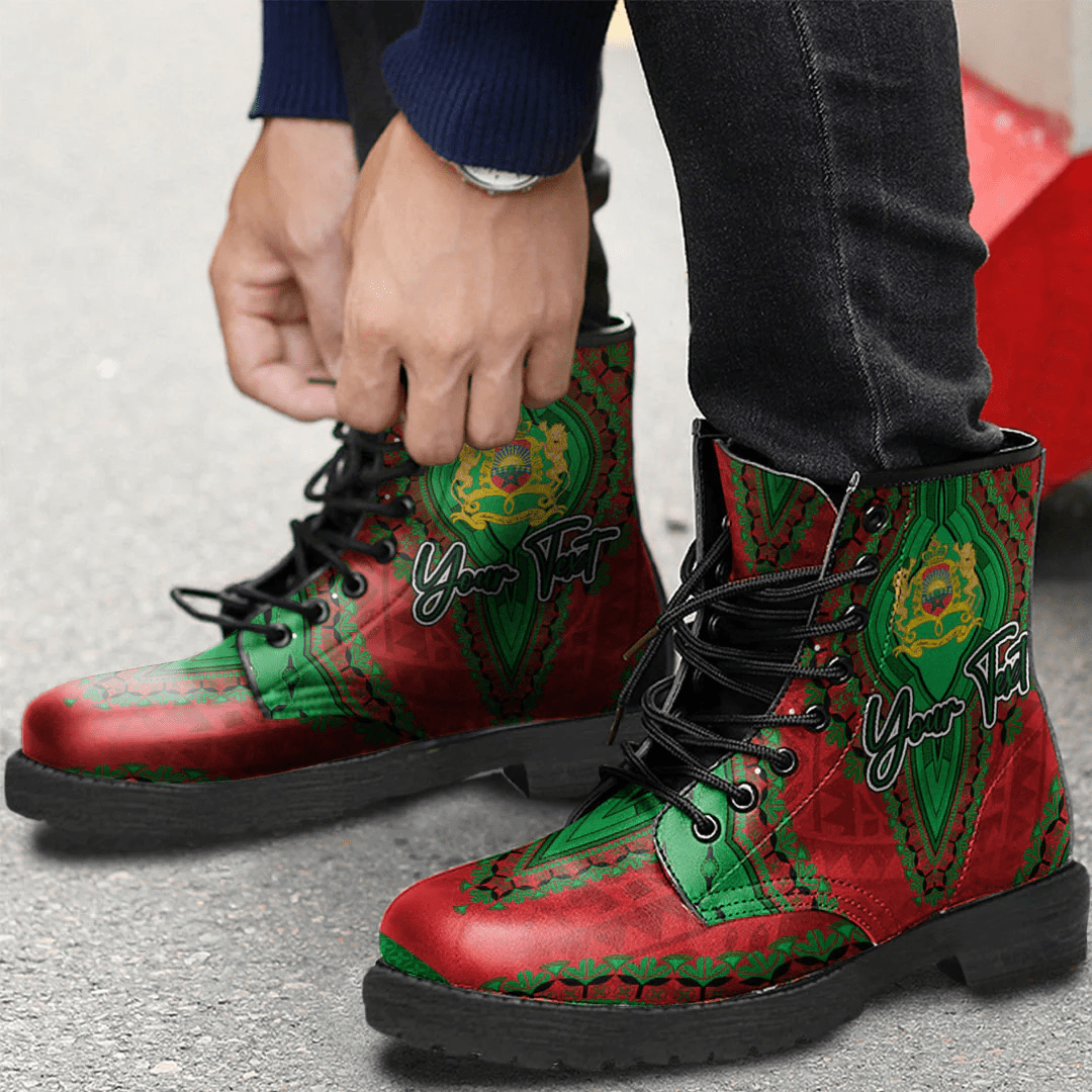 Africa Boots Morocco Leather Boots Vintage African Dashiki