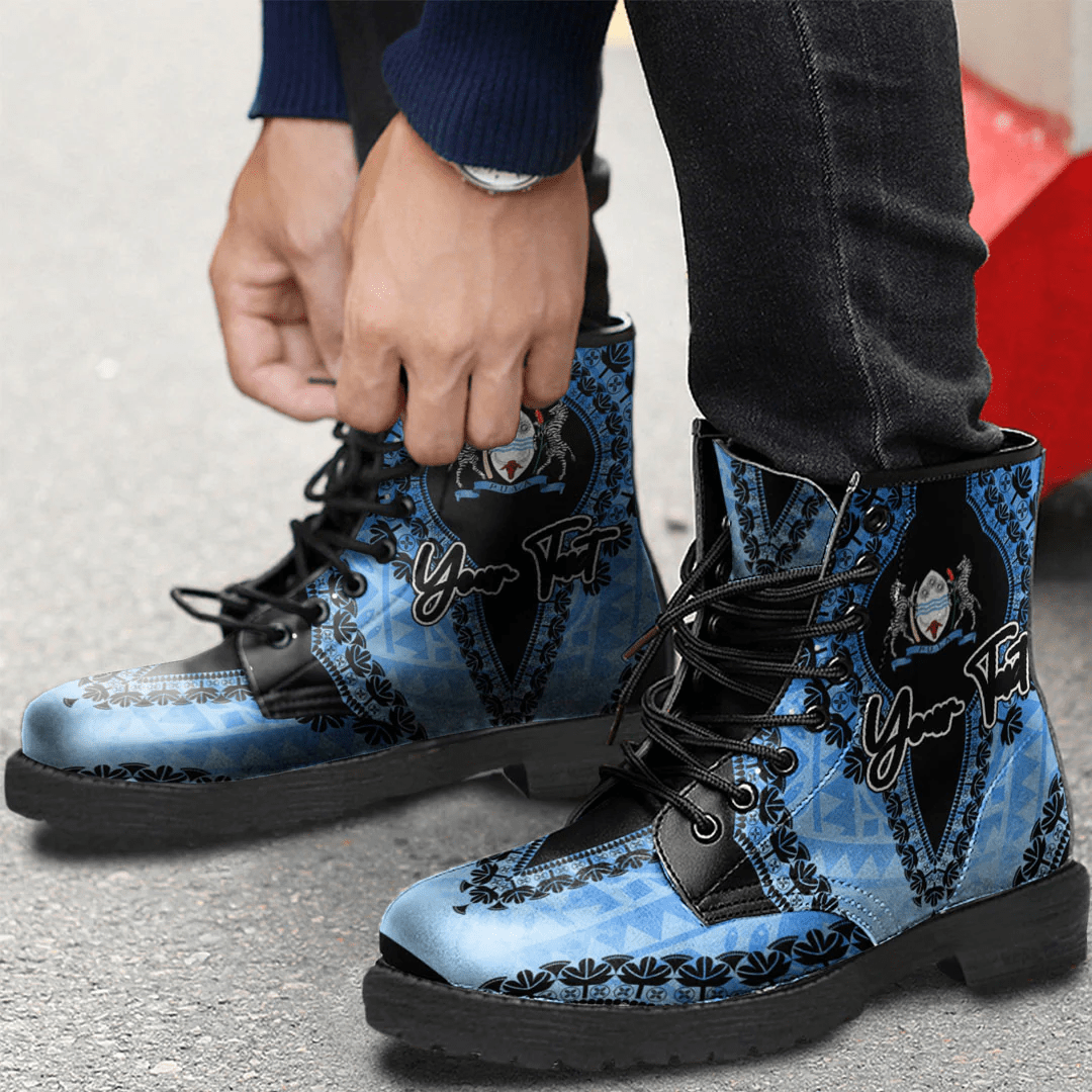 Africa Boots Botswana Leather Boots Vintage African Dashiki