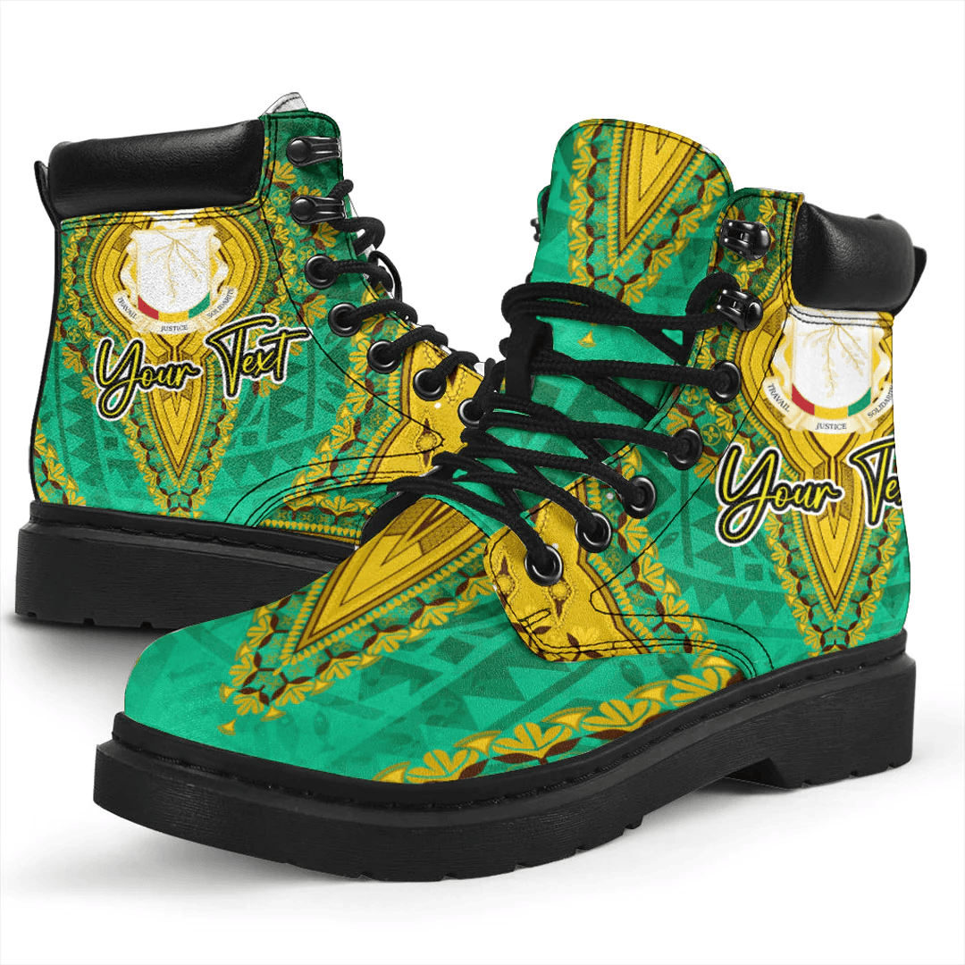 Africa Boots Guinea Green Version All Season Boots Vintage African Dashiki