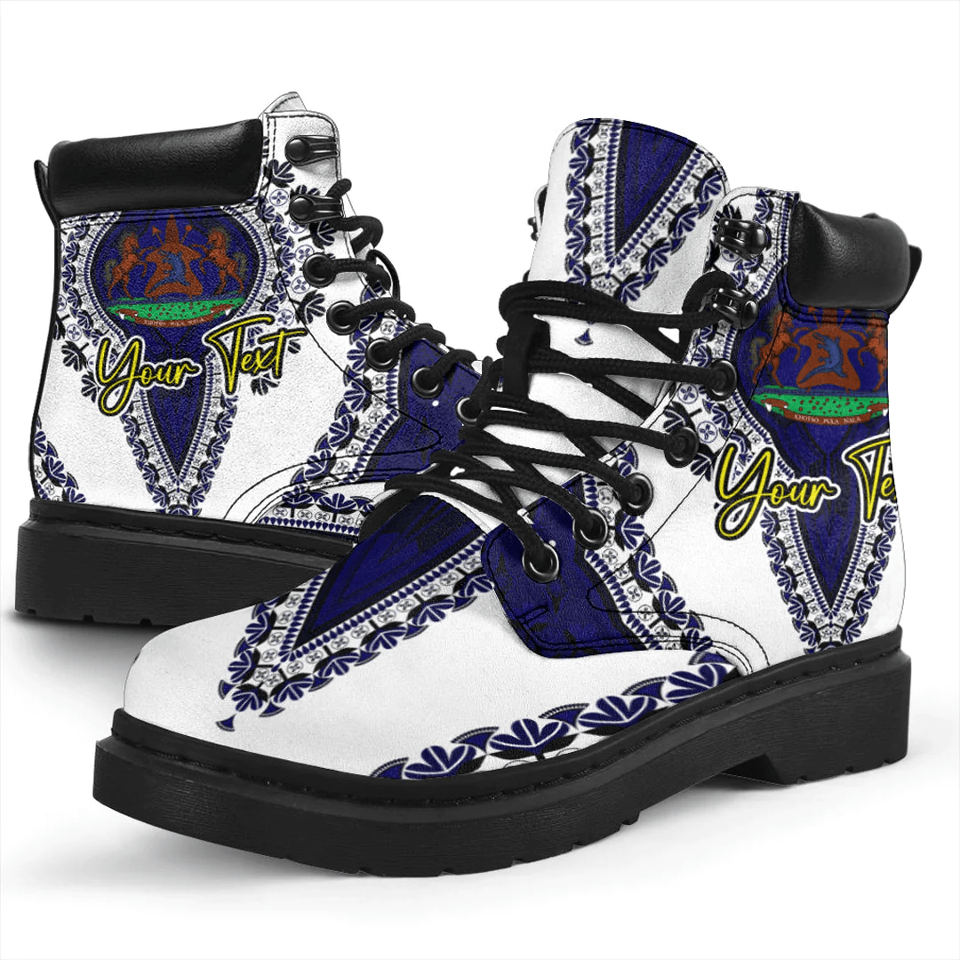 Africa Boots Lesotho White Version All Season Boots Vintage African Dashiki