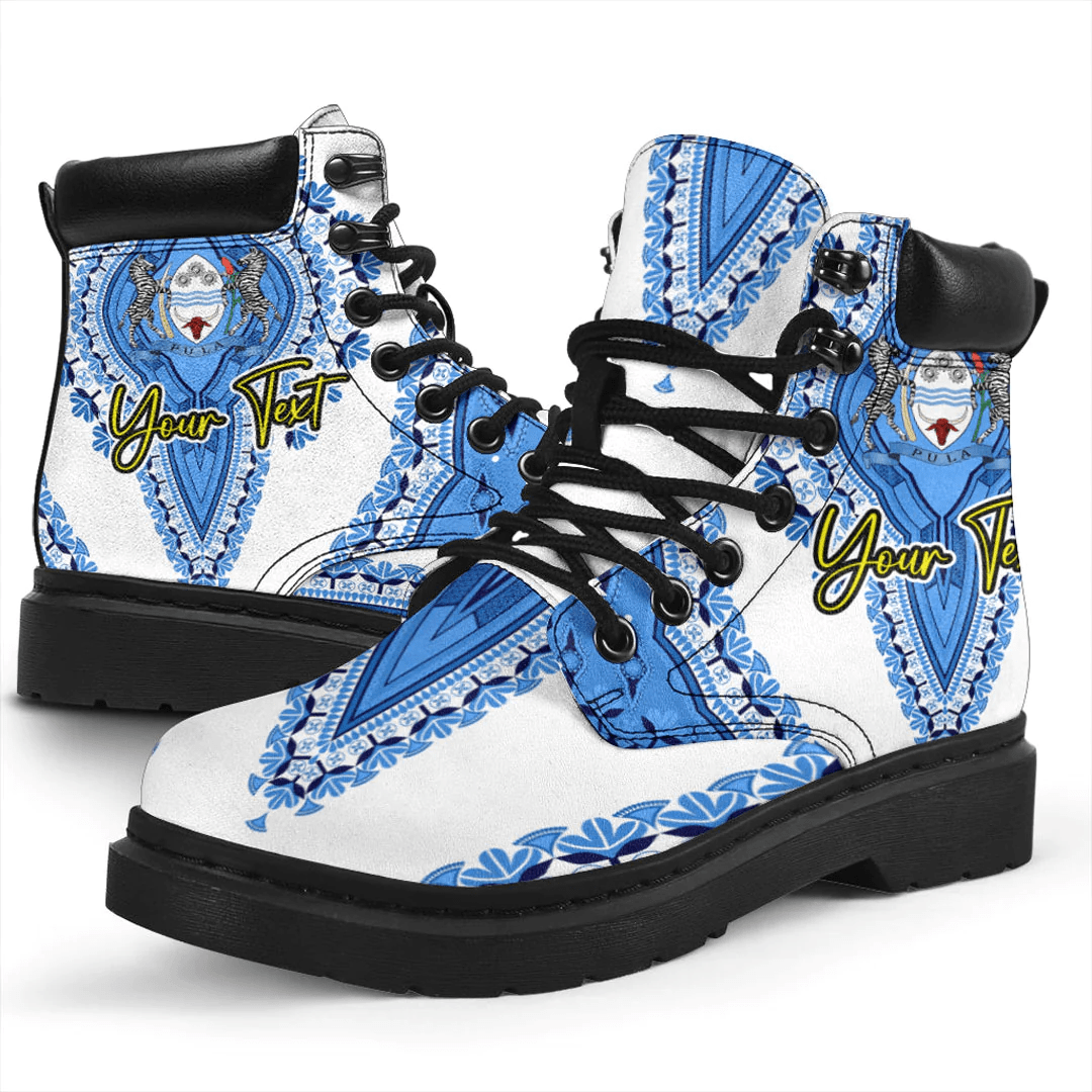 Africa Boots Botswana White Version All Season Boots Vintage African Dashiki