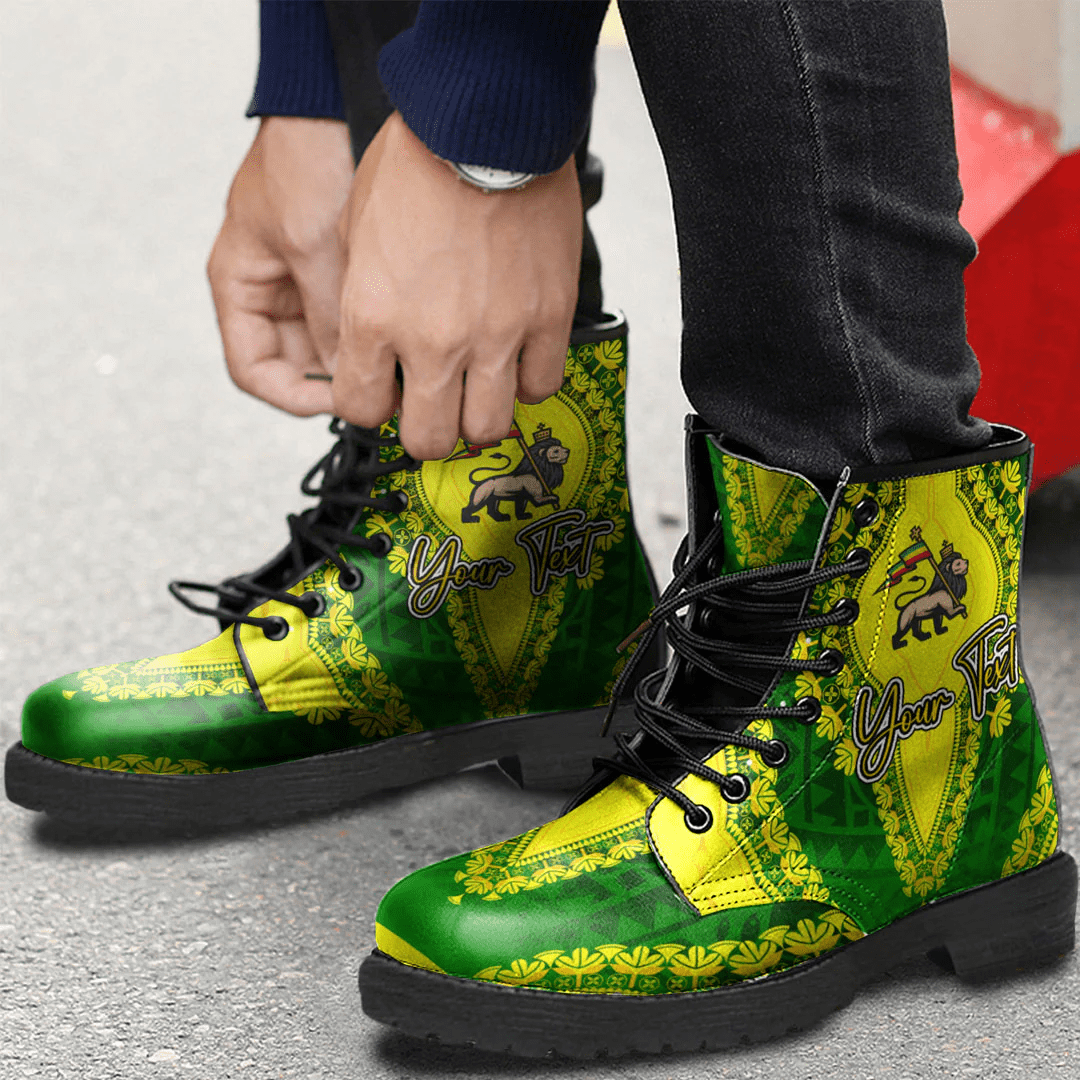 Africa Boots Ethiopia Leather Boots Vintage African Dashiki