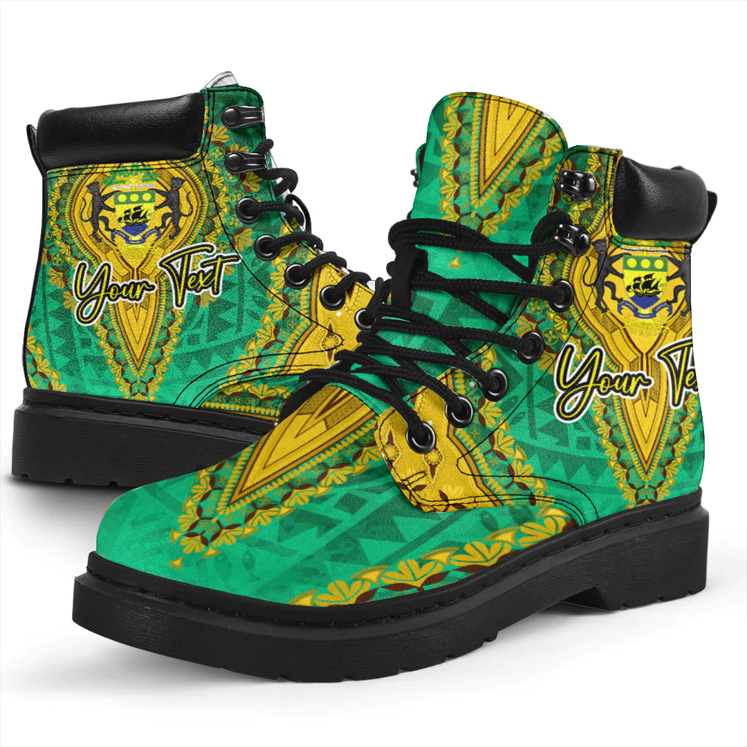 Africa Boots Gabon Green Version All Season Boots Vintage African Dashiki