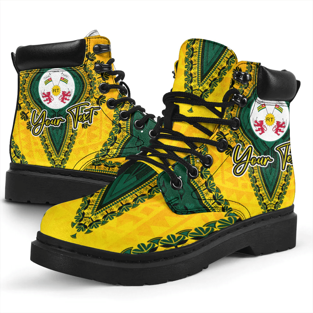 Africa Boots Togo Yellow Version All Season Boots Vintage African Dashiki