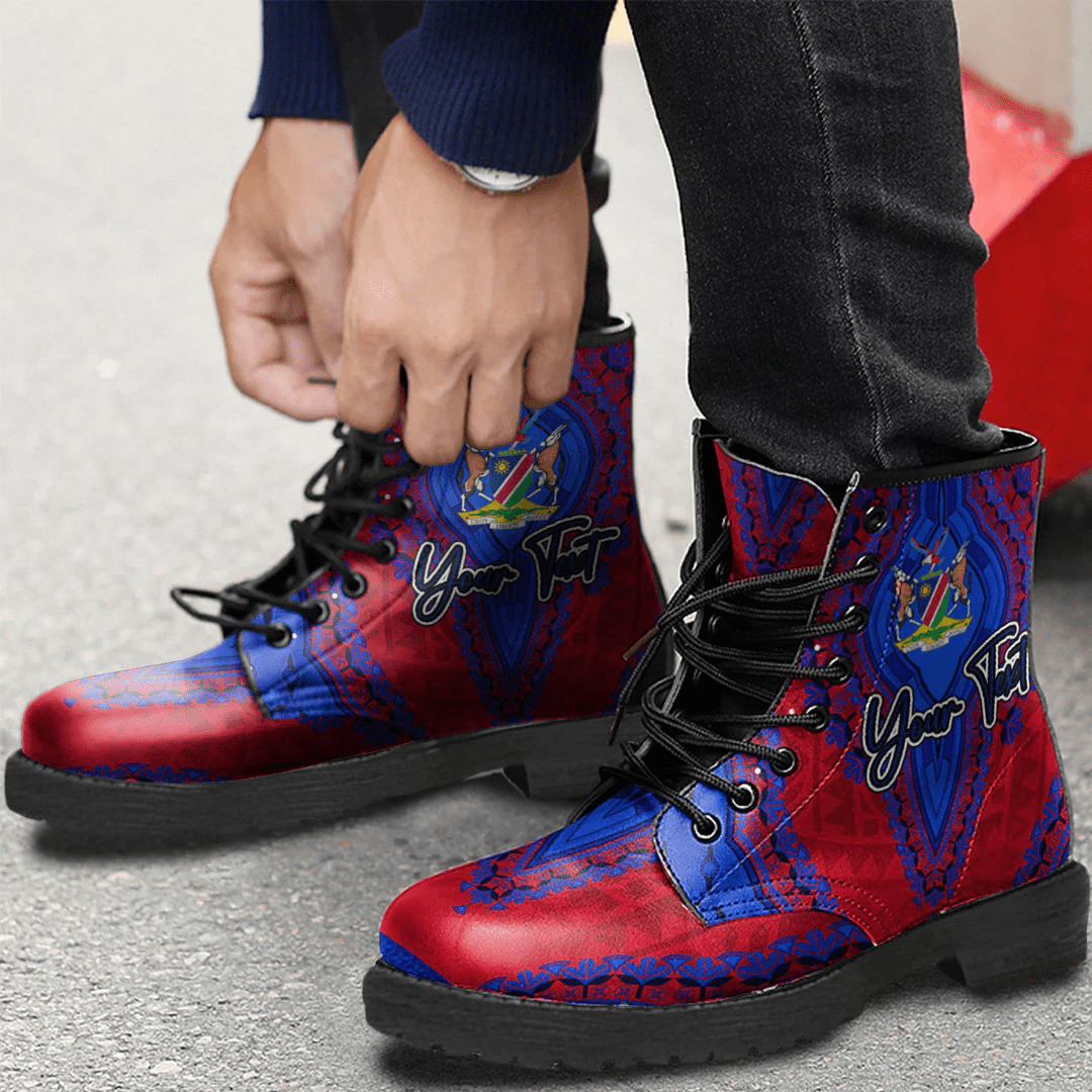 Africa Boots Namibia Leather Boots Vintage African Dashiki