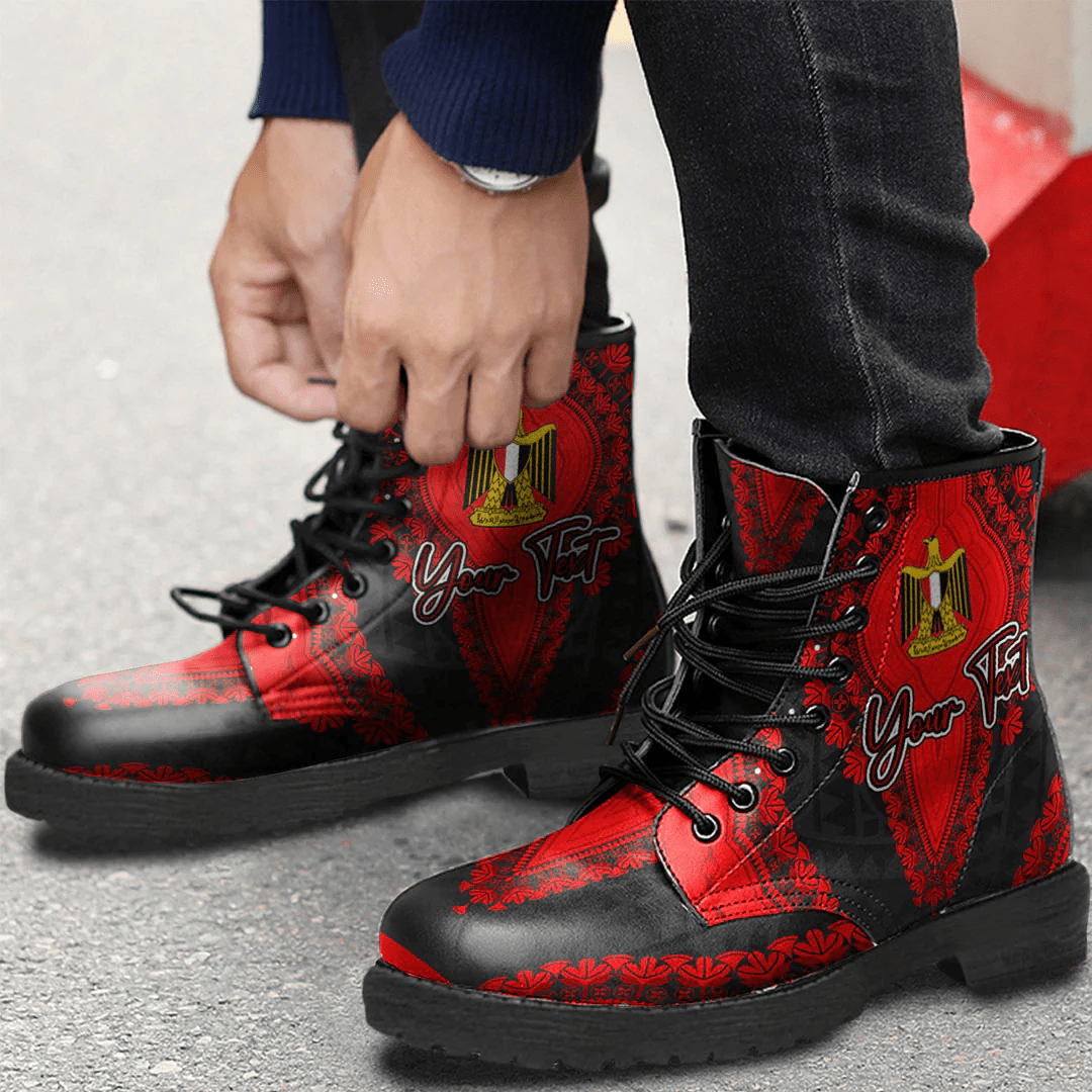 Africa Boots Egypt Black Version Leather Boots Vintage African Dashiki