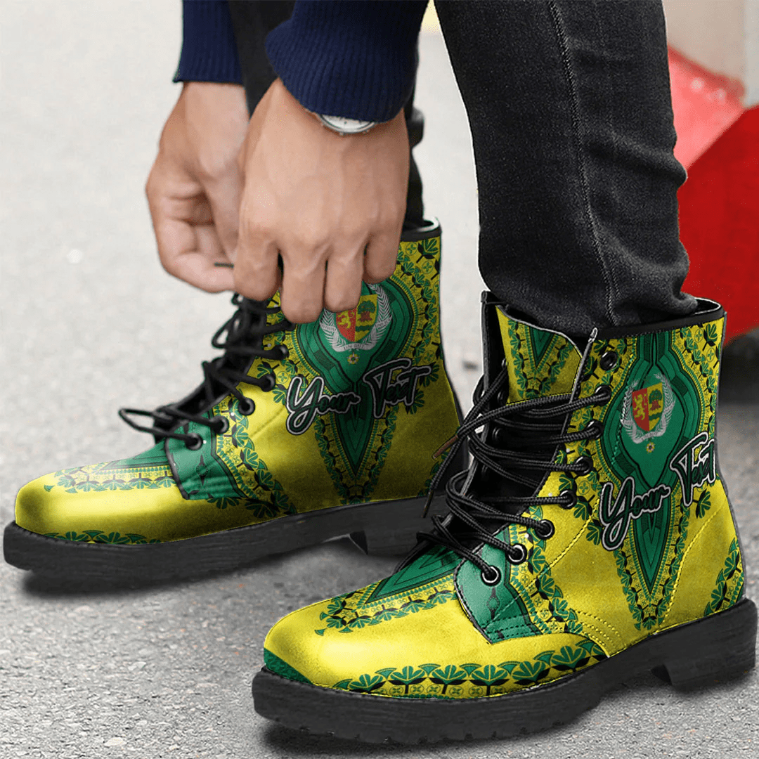 Africa Boots Senegal Yellow Version Leather Boots Vintage African Dashiki