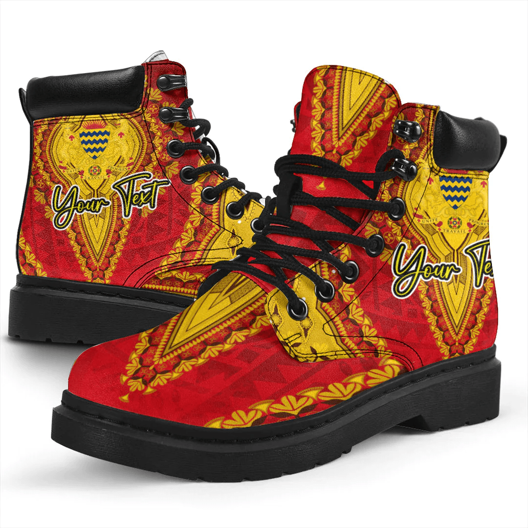 Africa Boots Chad Red Version All Season Boots Vintage African Dashiki