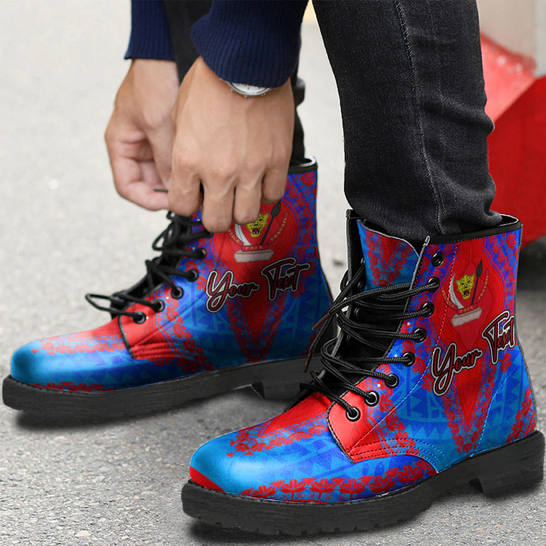 Africa Boots Democratic Republic Of The Congo Leather Boots Vintage African Dashiki